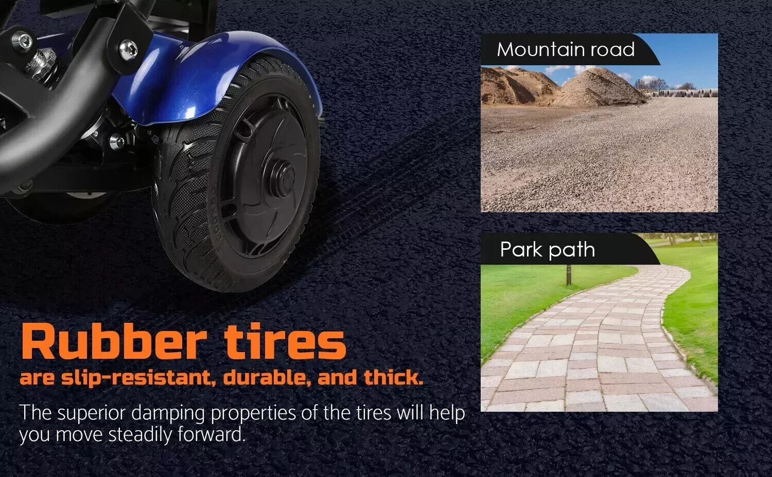 Foldable 4 Wheel Mobility Scooter Folding Drive Device for Seniors Adults 500W