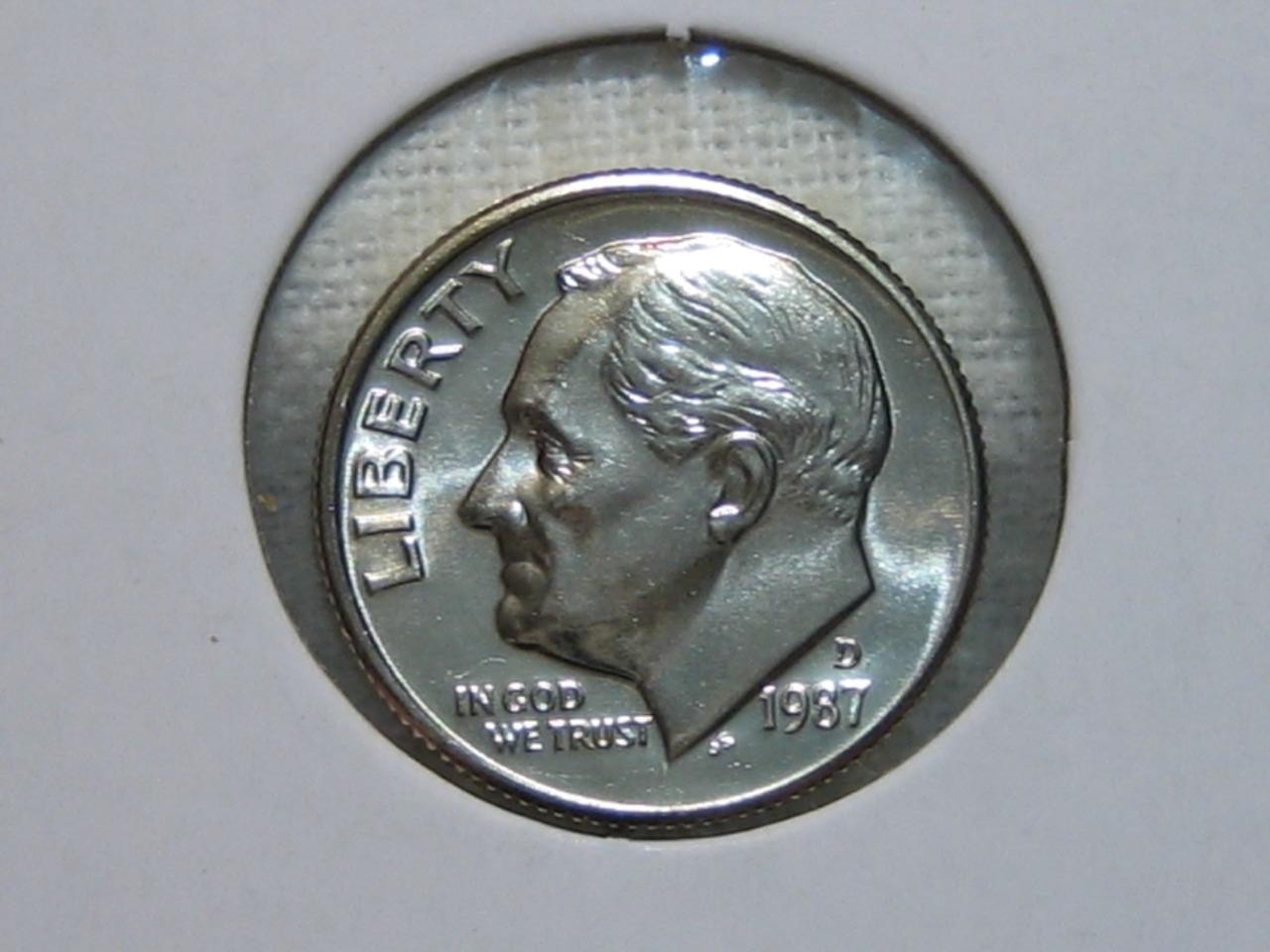 1987-D "FB/FT" FULL BAND/TORCH BU GEM ROOSEVELT DIME MUST SEE BEAUTIFUL DIME