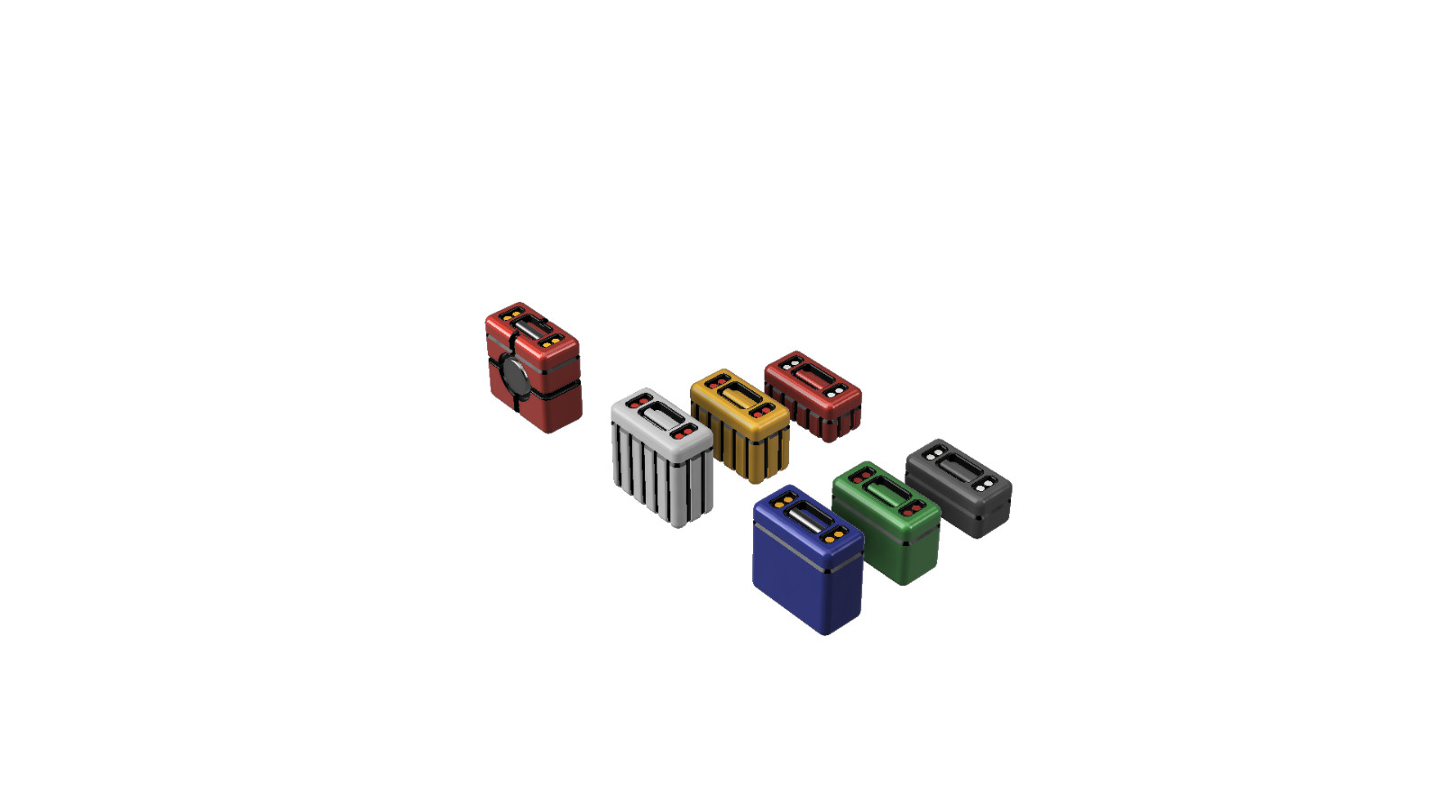 4B0T Security Crate Assortment 3D Printed Gaming Terrain Star Wars Legion 40K