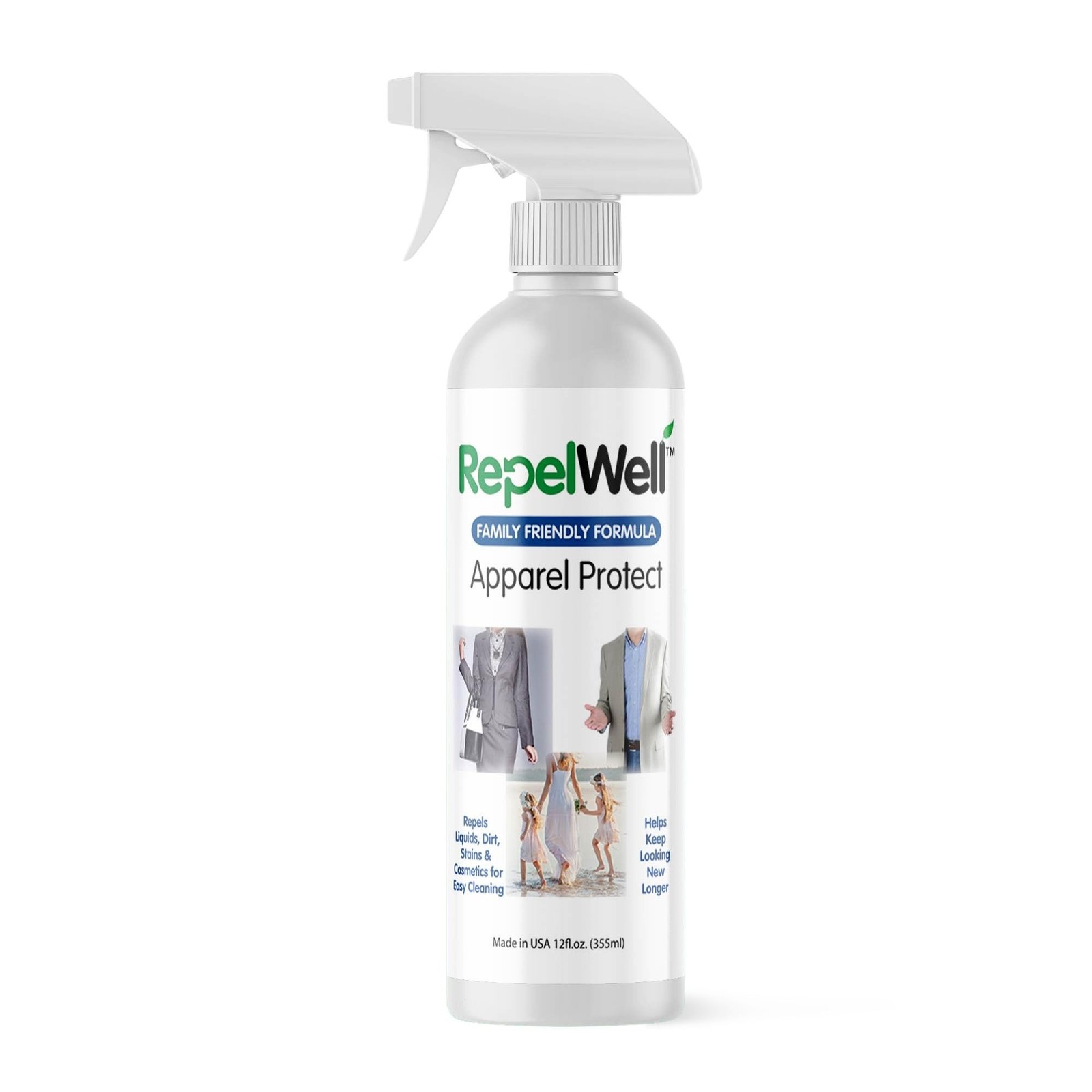 RepelWell Non Toxic Fabric Protector Spray for Clothing & Apparel, 12 oz | Re...