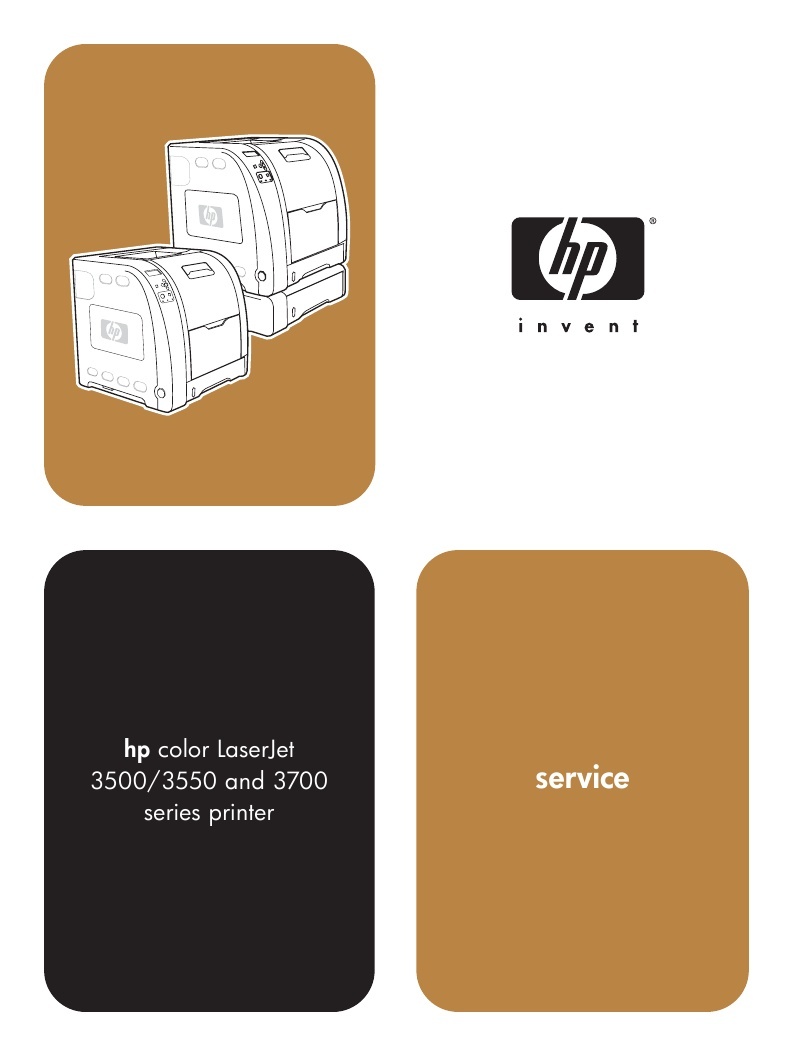 HP Color LaserJet 3500 / 3550 / 3700 Series Service Manual(Parts & Diagrams)