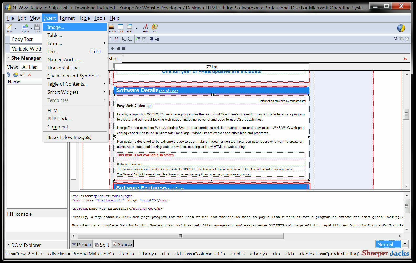 NEW & Fast Ship! KompoZer Website Developer / Designer HTML Editing Software Mac