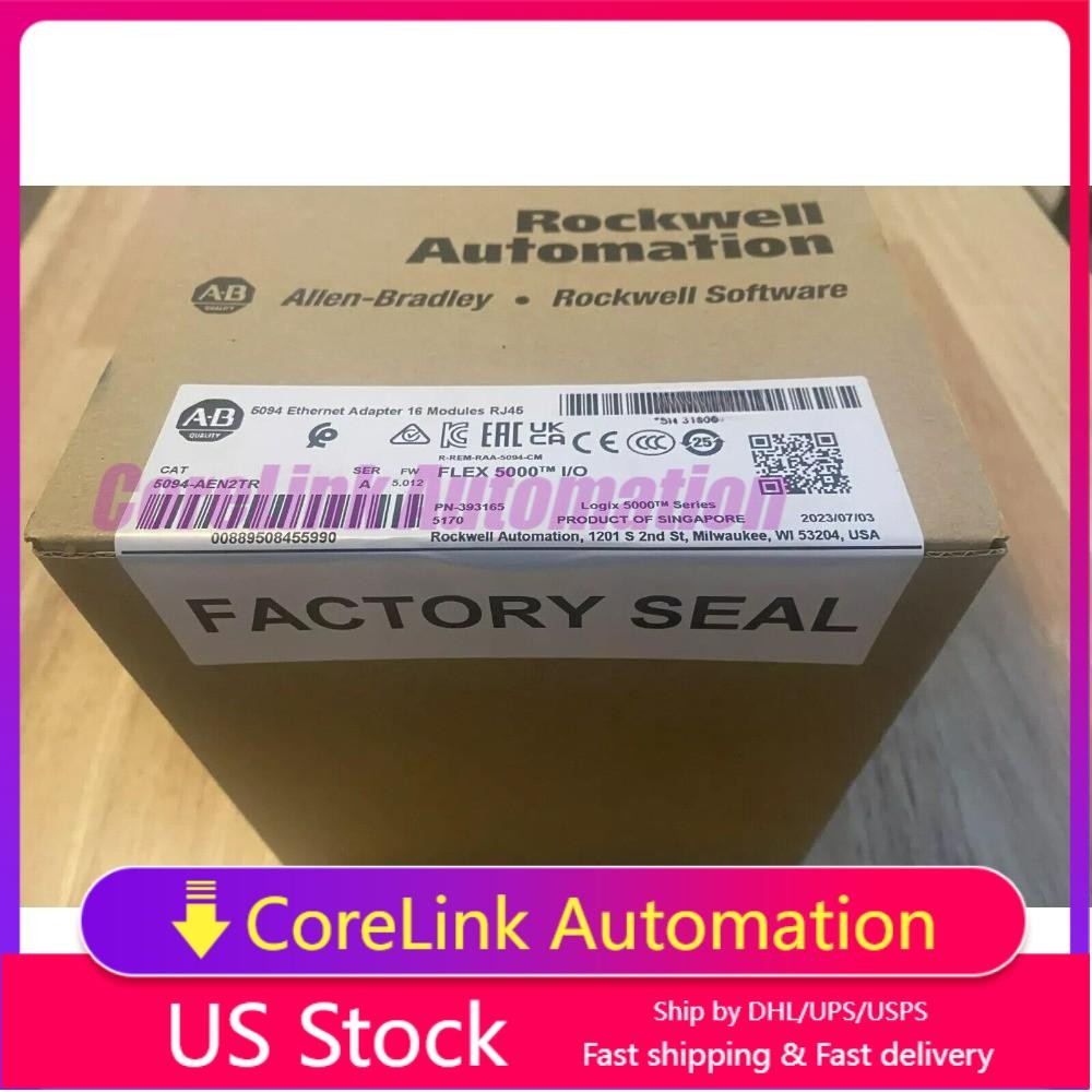 New Sealed 5094-AEN2TR Allen-Bradley 5094 Ethernet Adapter 16 Modules RJ45 AB