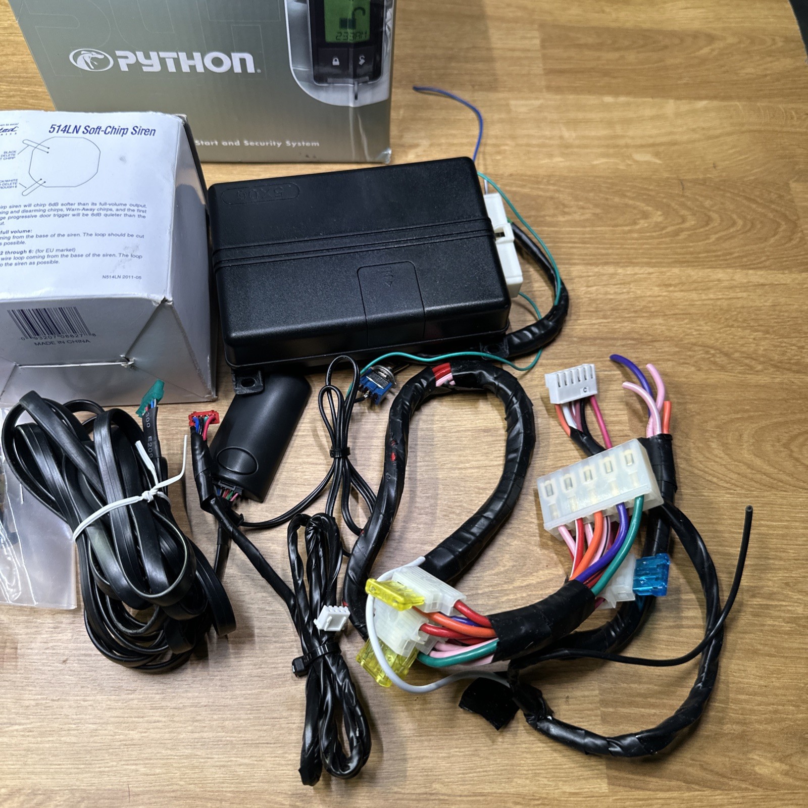Python 5706P 2-Way LCD Key fob Car Alarm Security Remote Start System 1-Mile