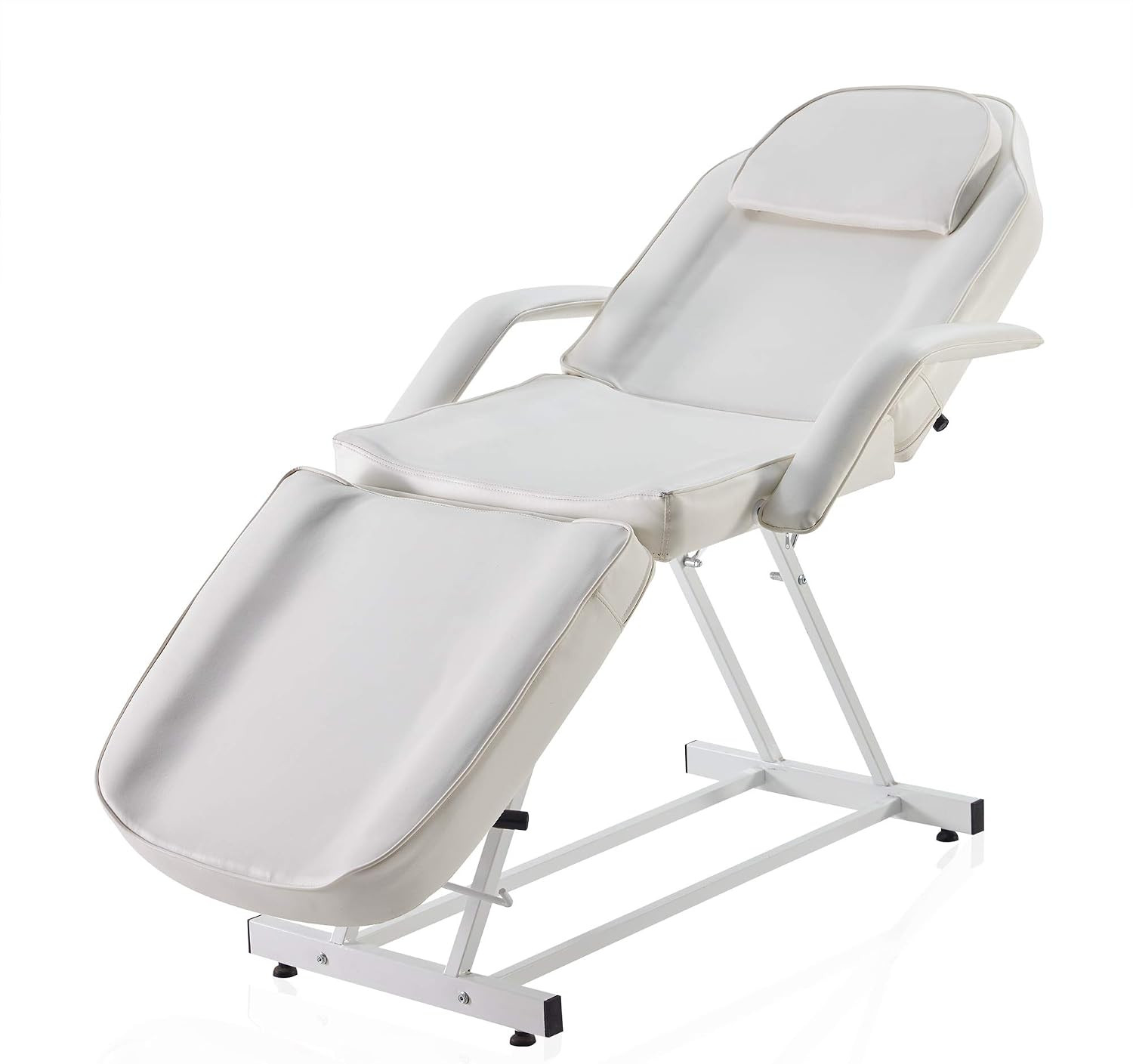 Adjustable Tattoo & Beauty Chair Bed for Spa, Massage, and Microblading - White
