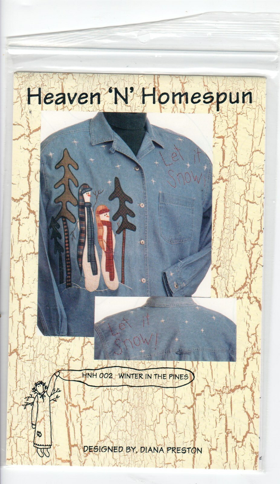 Winter in the Pines - D. Preston - Heaven N Homespun, Denim Shirt Applique - New