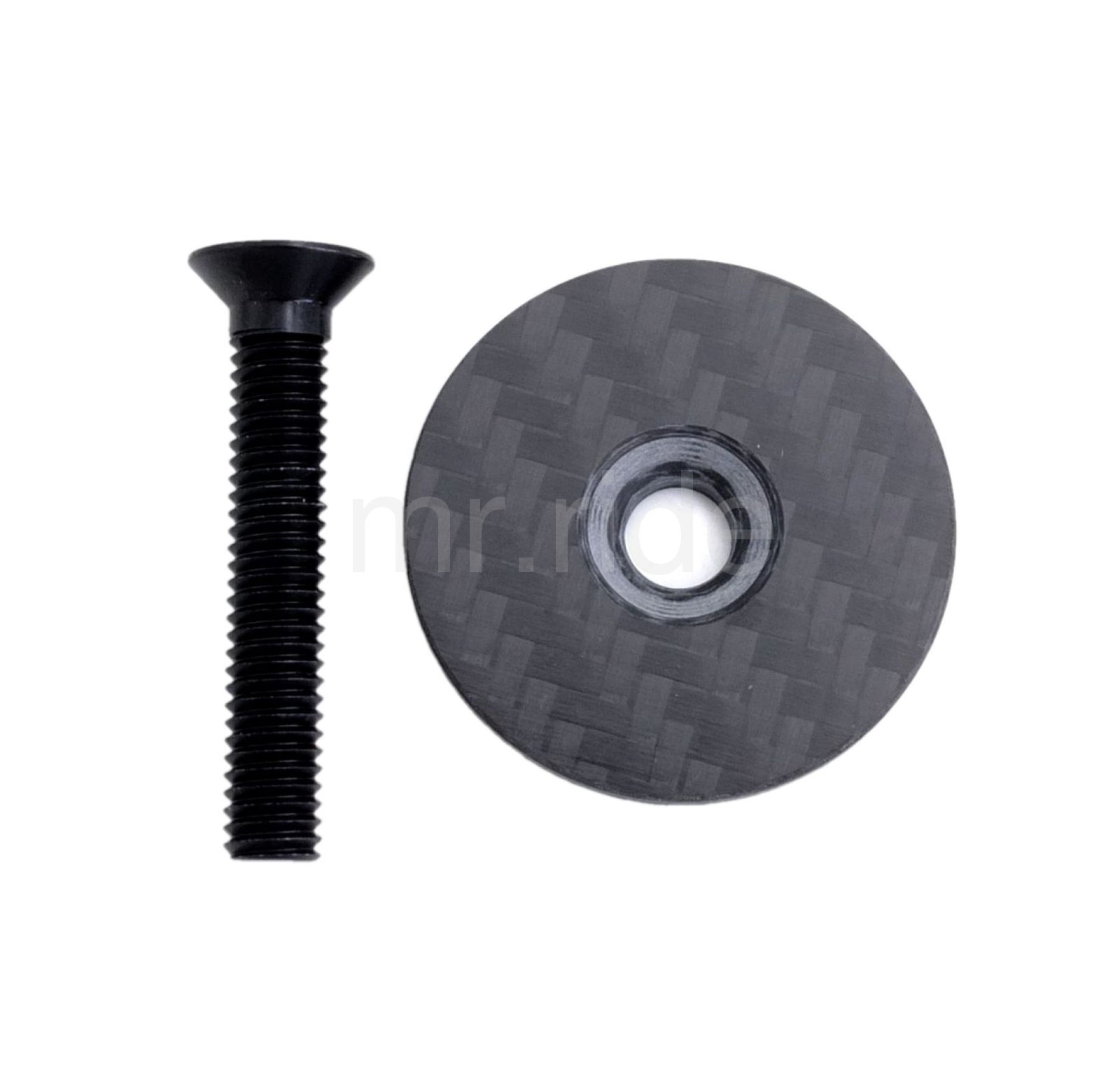 1 1/8" 3K Super Light Bicycle Carbon Fiber Headset Top Cap,7075Bolt MTB Bike 7g