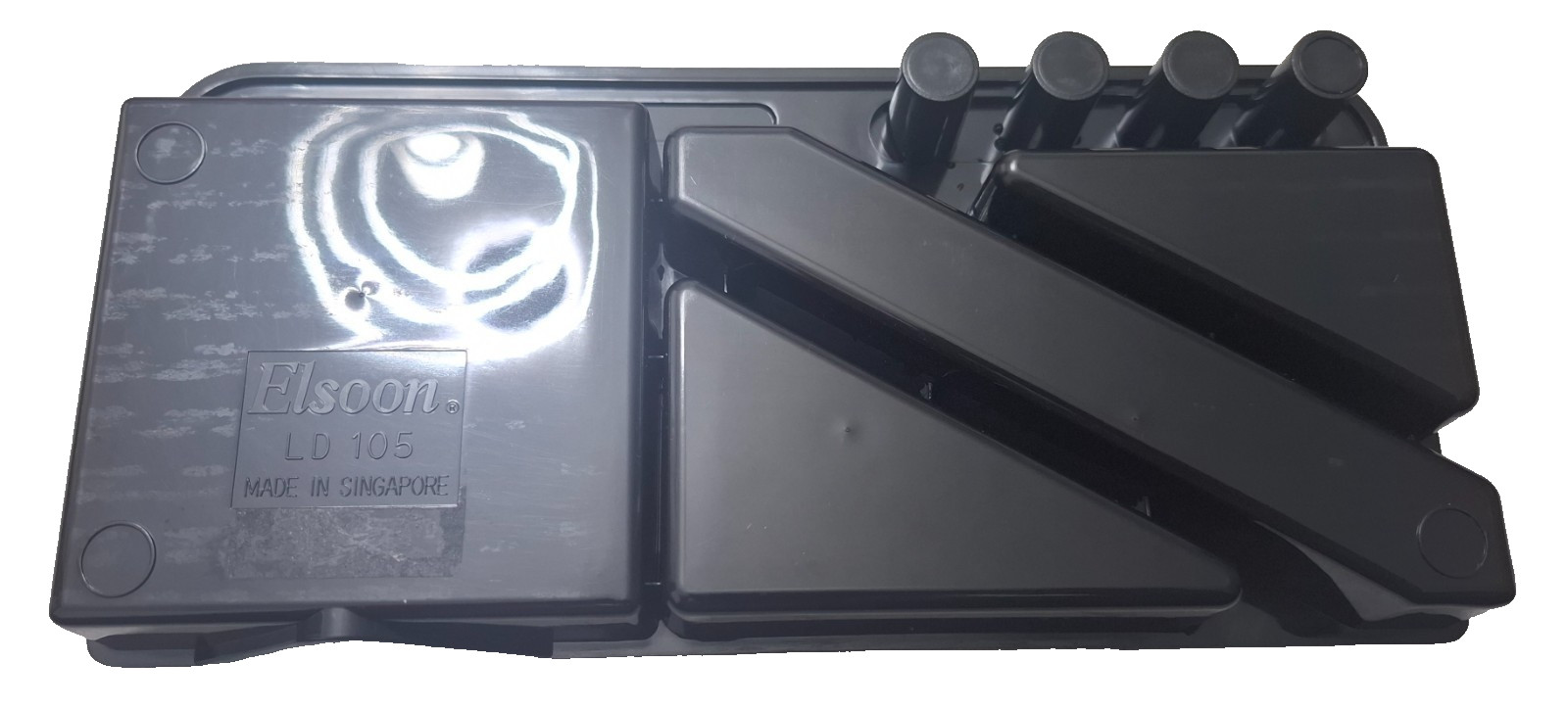 Office Desk Organizer Tray Pen Holder Storage Multi Compartment Black Plastic