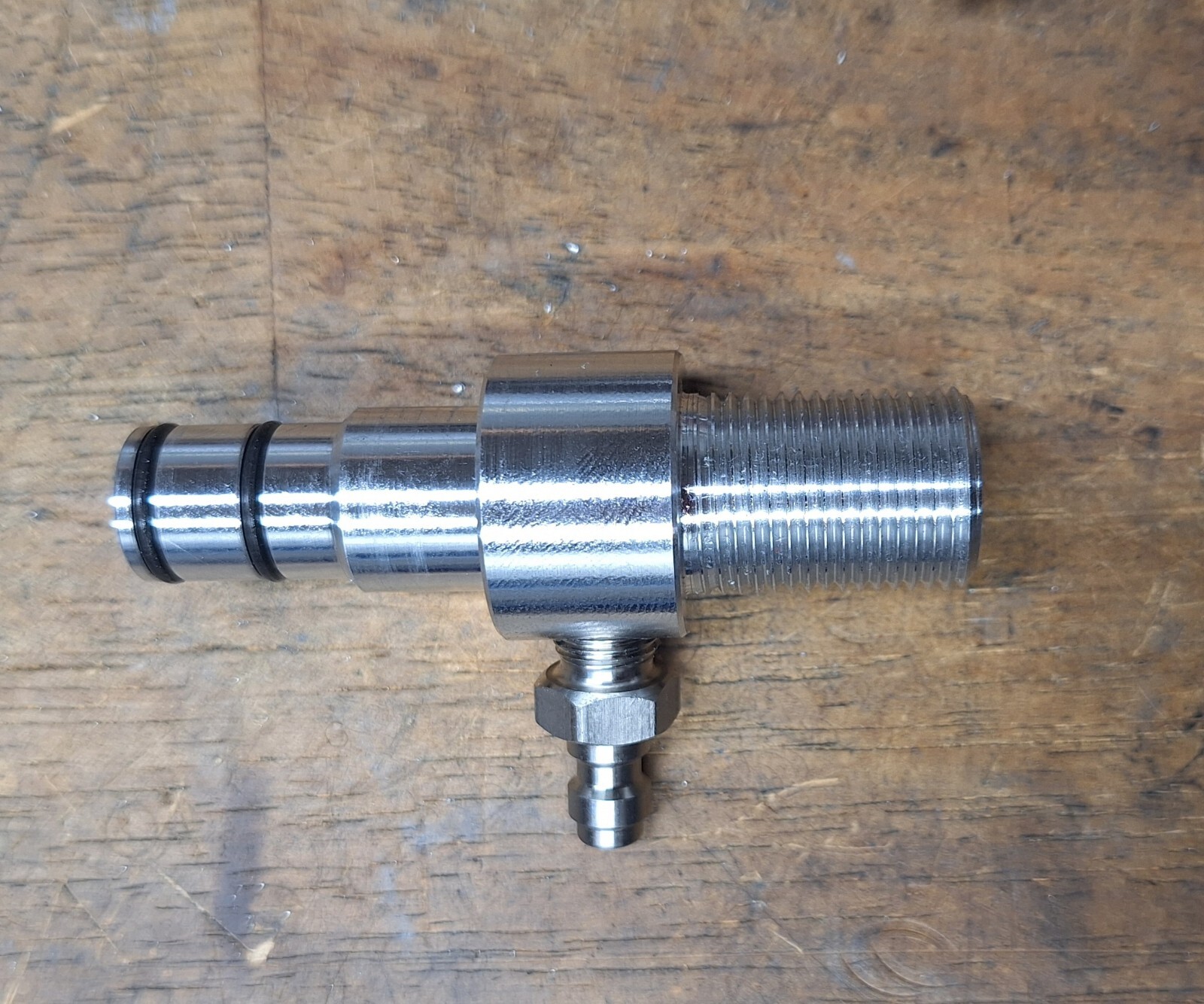 Air Venturi Avenge X Airgun Straight ROUND BAR Bottle Adapter. Made In USA.