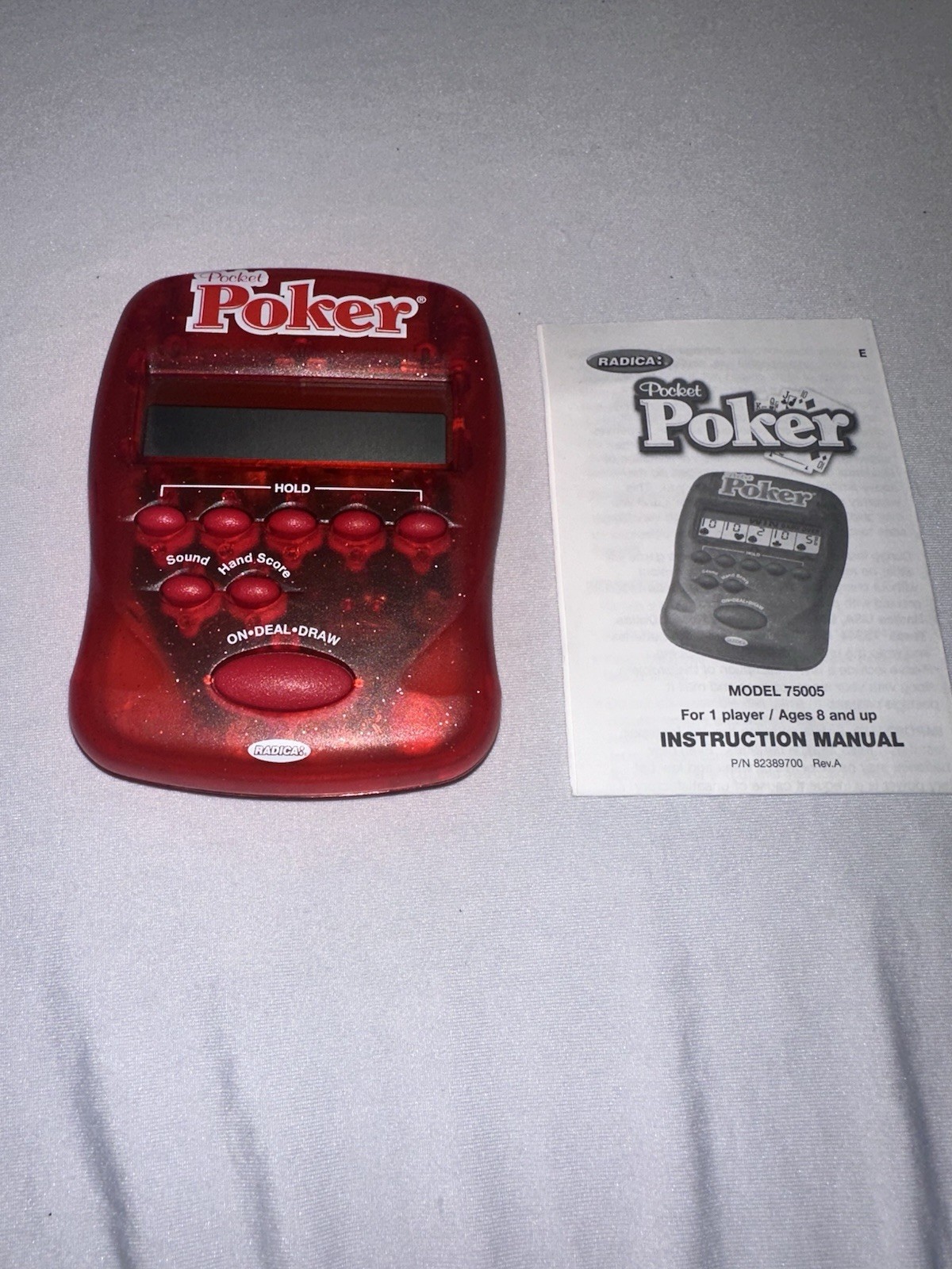 1997 Radica Pocket Poker Draw & Deuces Electronic Handheld Game - Tested