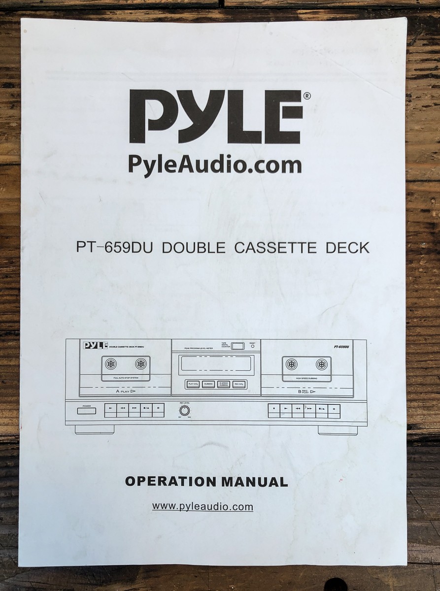 Pyle PT-659DU Cassette Owners / User Manual *Original*