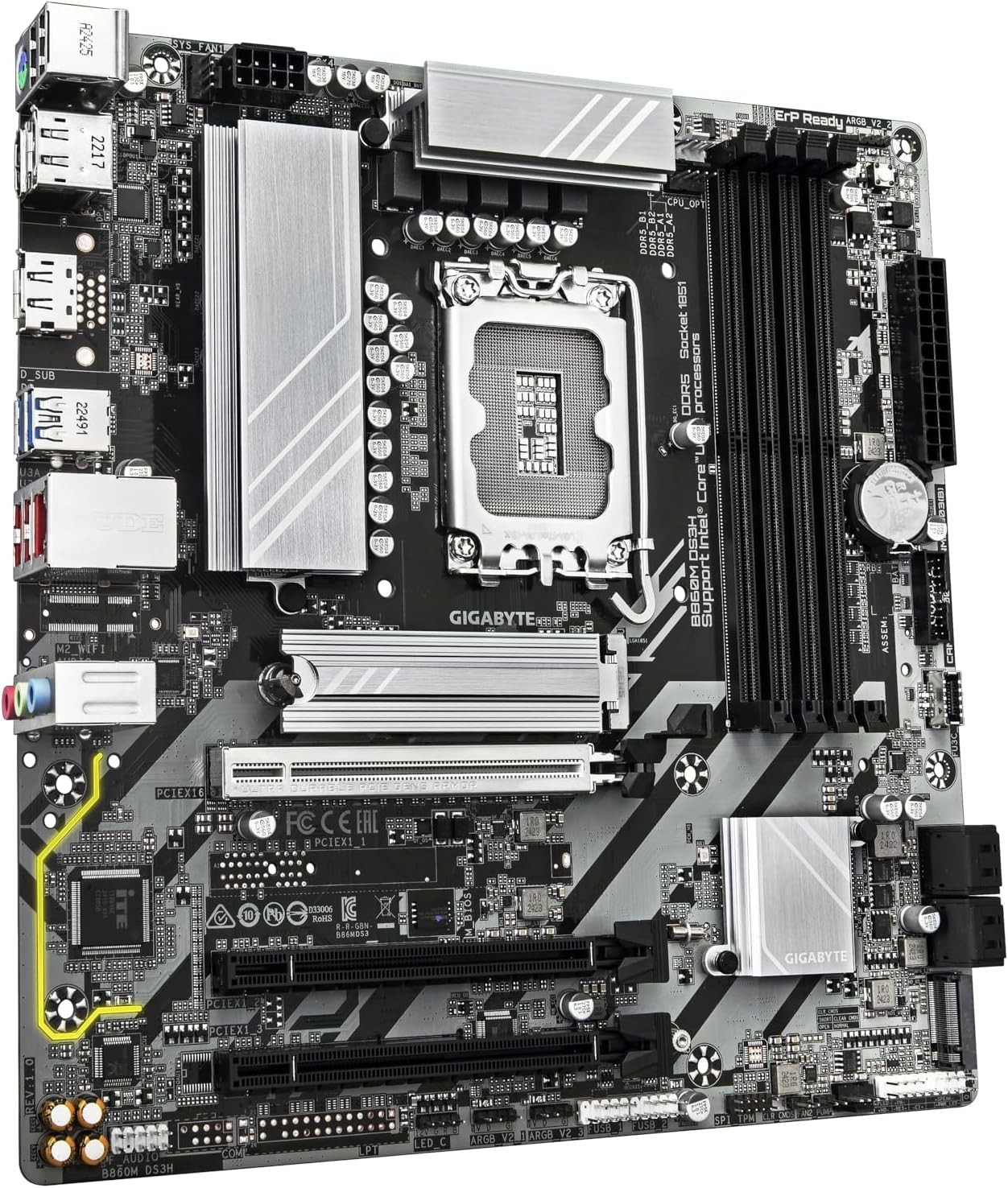 GIGABYTE B860M DS3H WIFI6E Intel Core Ultra (Series 2) LGA 1851 Motherboard