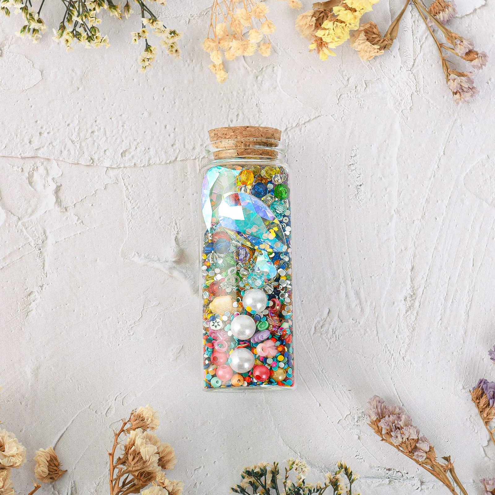 3PC100ML Empty Glass Jars with Cork Stoppers for DIY Art Crafts Projects