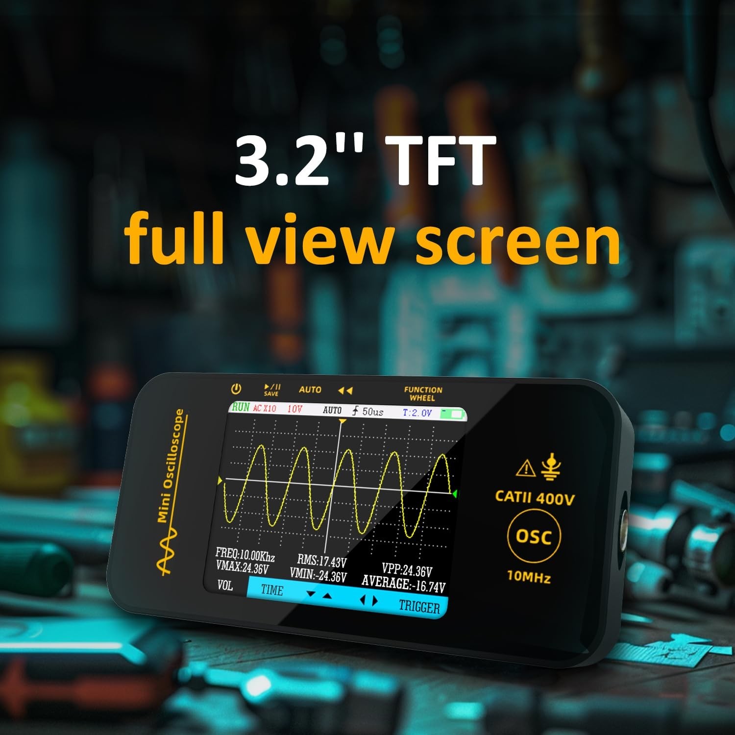 BSIDE Handheld Oscilloscope 3.2'' TFT Display Portable Digital Oscilloscope 1...