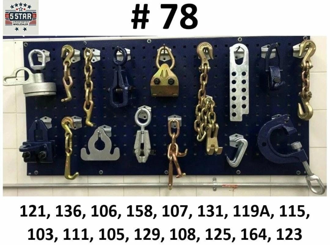 SET#78 AUTO BODY FRAME MACHINE 16 PIECE TOOLS AND CLAMP CHAIN SET