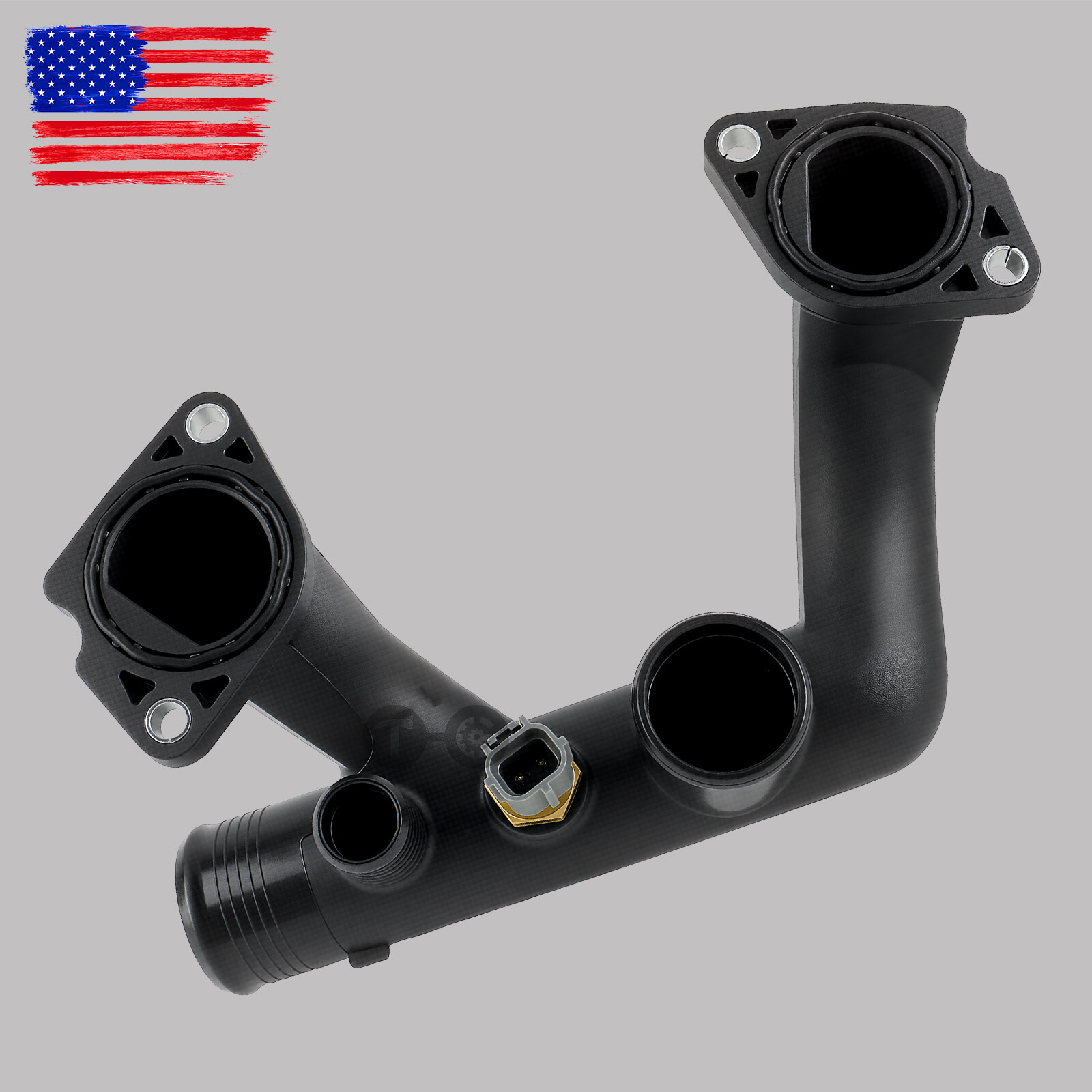 Thermostat Cover Outlet Pipe w/Sensor Fit for Jaguar Vanden Plas XJ8 & XK8