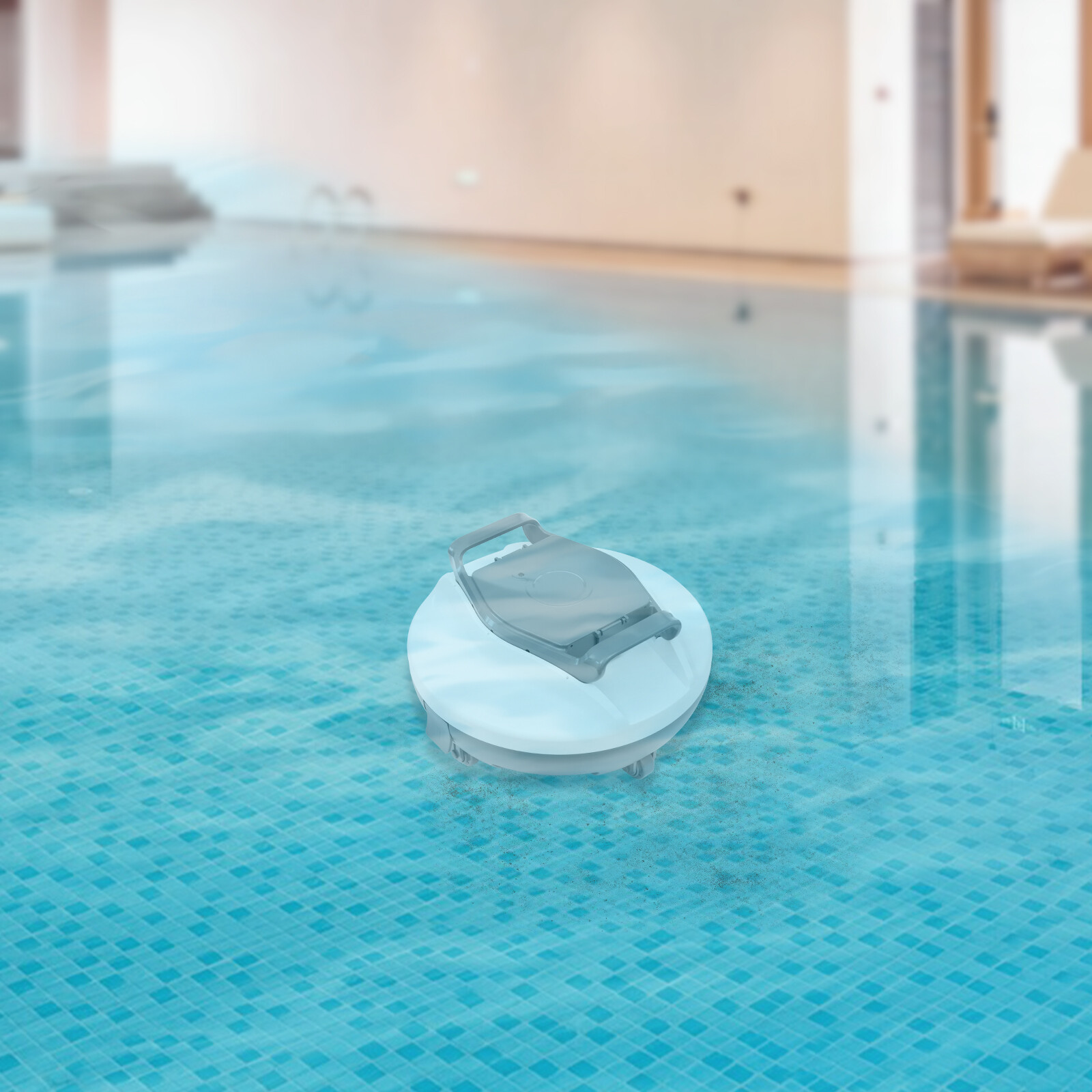 Robotic Pool Cleaner Automatic Pool Cleaner Cordless Pool Cleaning Machine 2Port