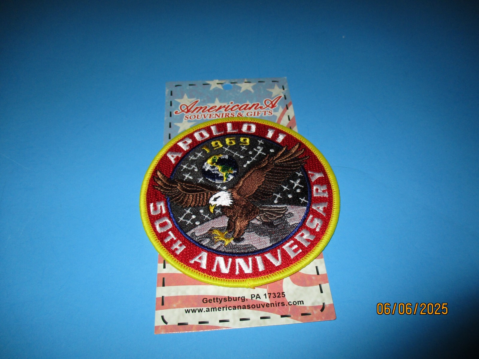 New Apollo 11 50th Anniversary Embroidered Patch Free Shipping USA Only