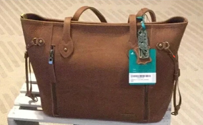 Montanna West Large Brown Suede/Leather Concealed Carry Purse Shoulder Bag Tote