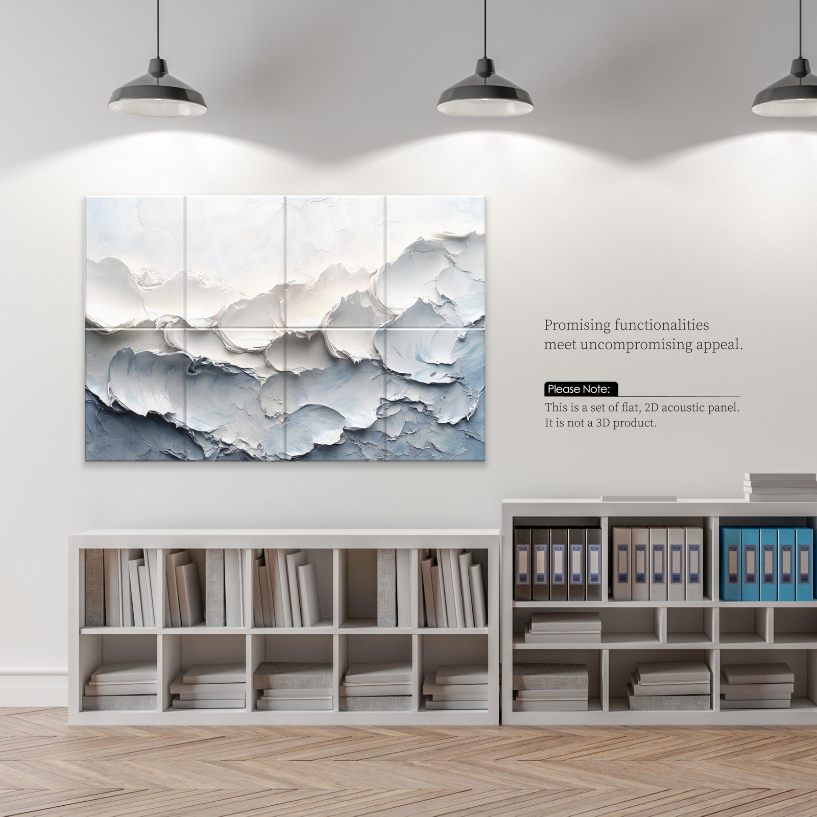 JaneTech 8-Pack Art Acoustic Wall Panels 48x32 Inches Acoustic Treatment Pane...