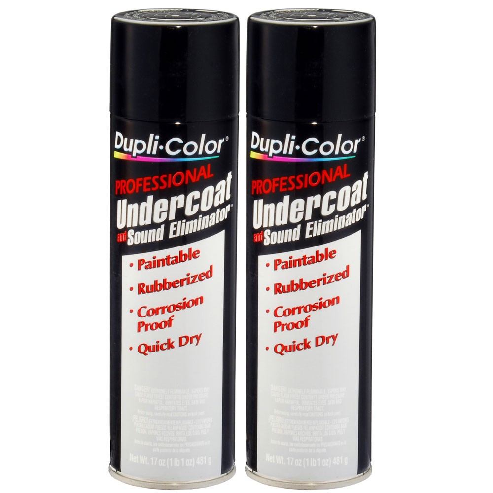 Duplicolor UC102 (2-Pack) Professional Undercoat & Sound Eliminator, Black, 17oz