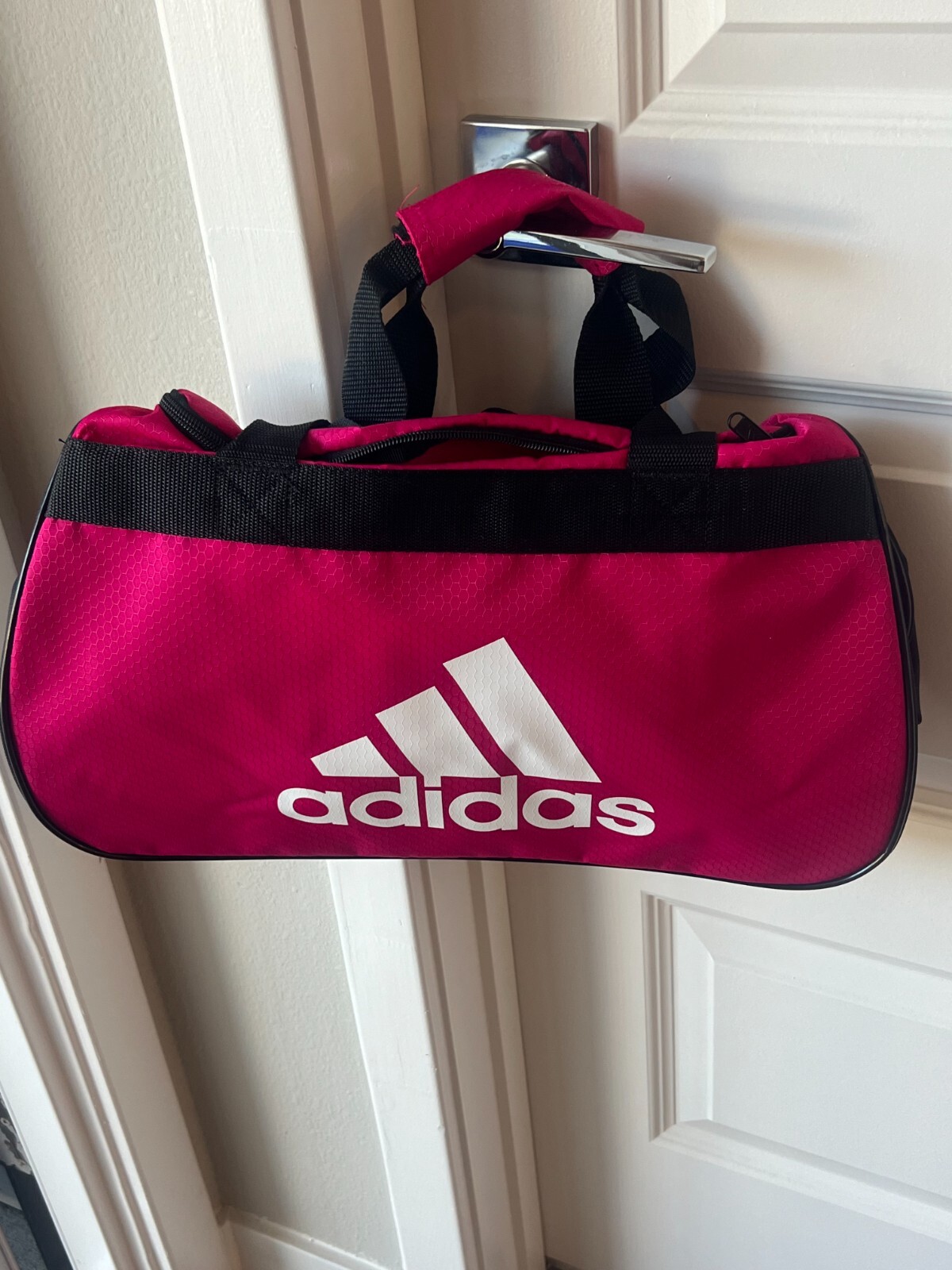 Adidas Diablo Duffel Small Bold Pink/Black/White Gym Adjustable Shoulder Strap