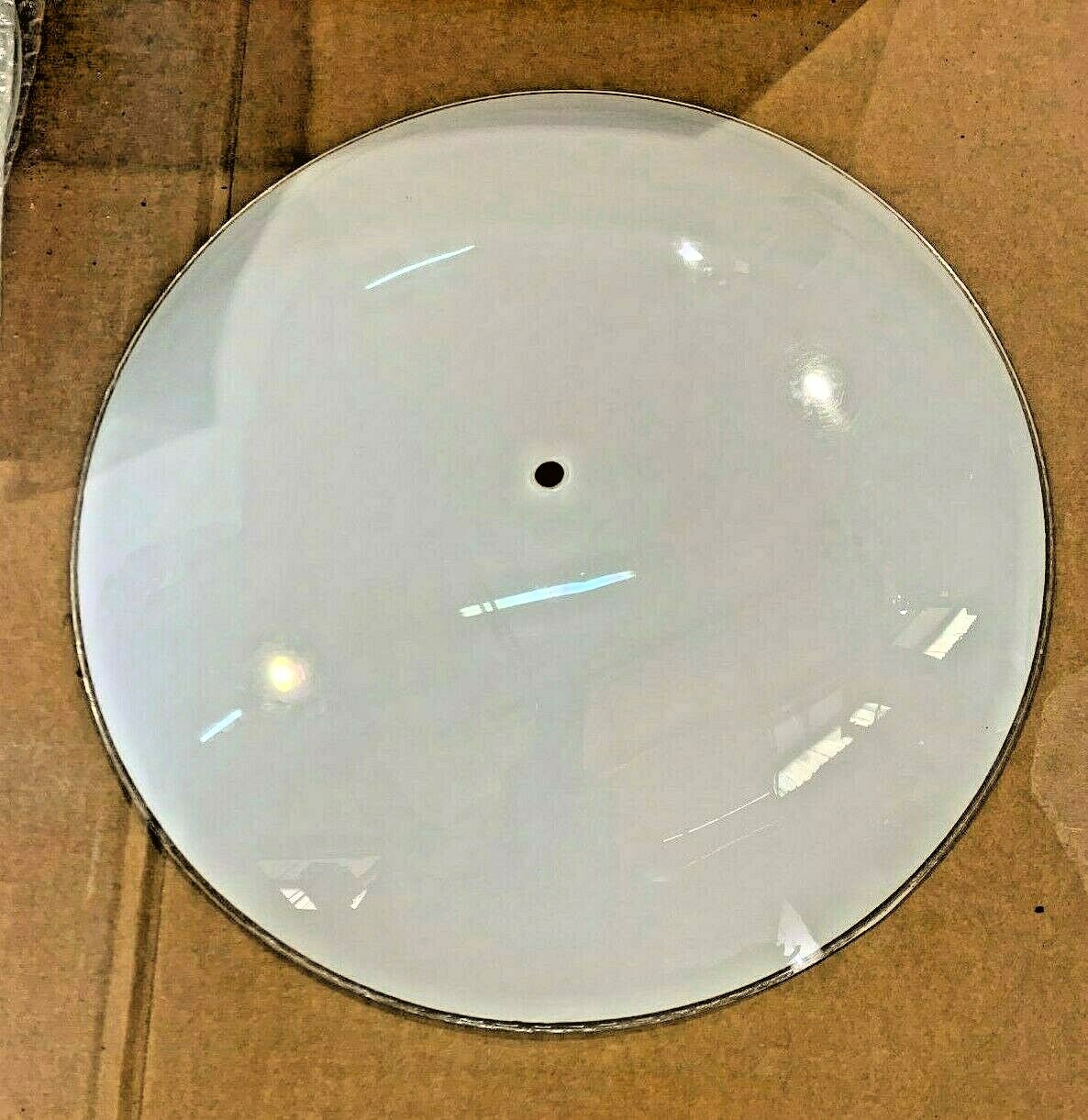 VINTAGE 17" ROUND Shade WHITE Ceiling Light Replacement Fixture Glass MCM 60067