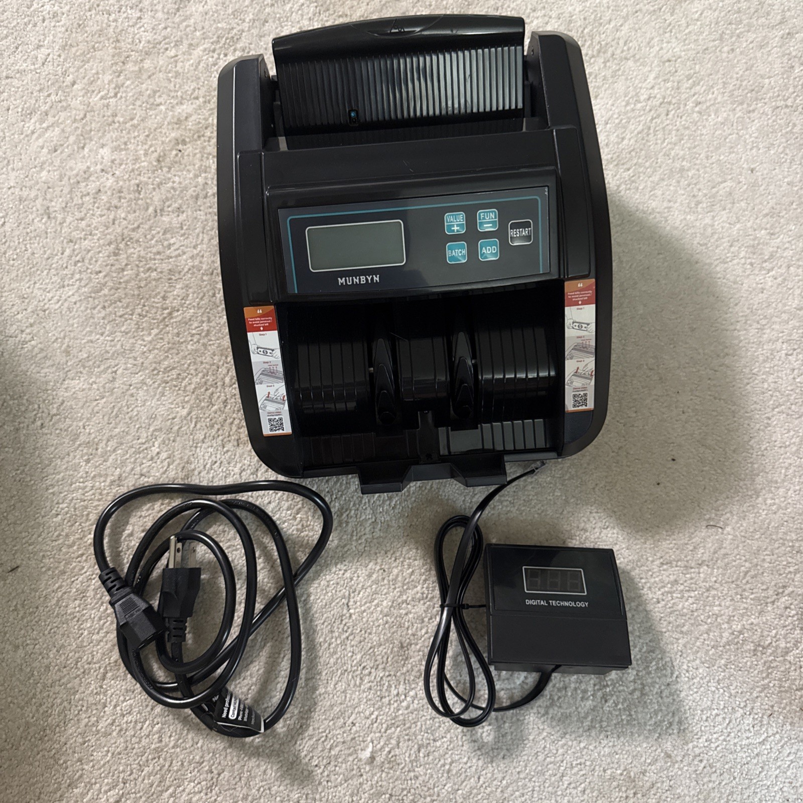MUNBYN IMC51 Money Counter Machine Count Value Add+Batch/Add+ Value Mode Bill...