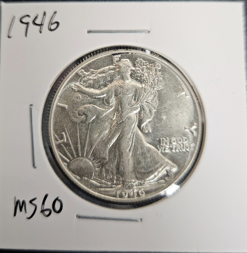 1946-P Walking Liberty Half Dollar - MS60
