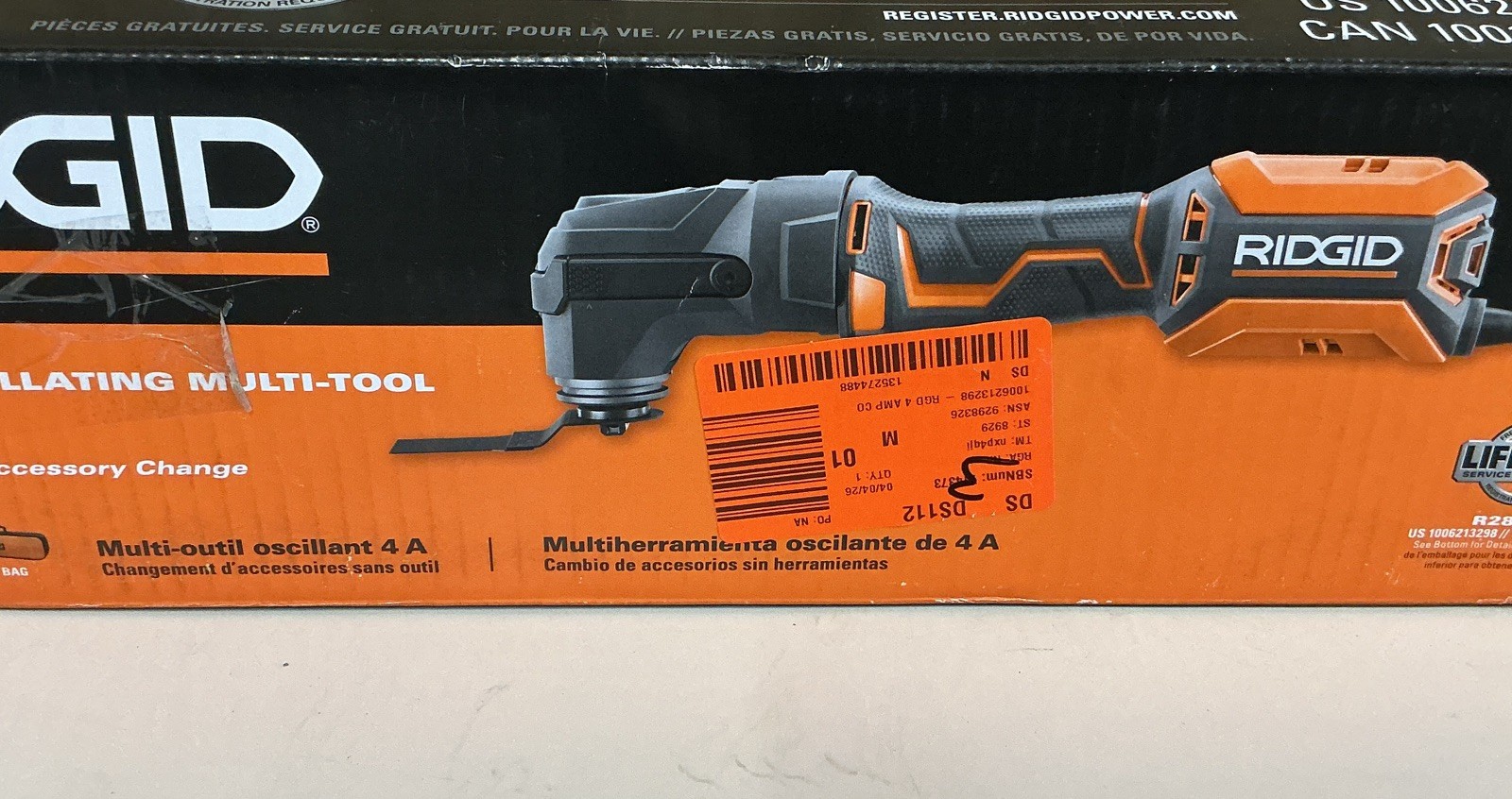 RIDGID R28700 4 Amp Corded Oscillating Multi-Tool w/ Bag Tested Works Great