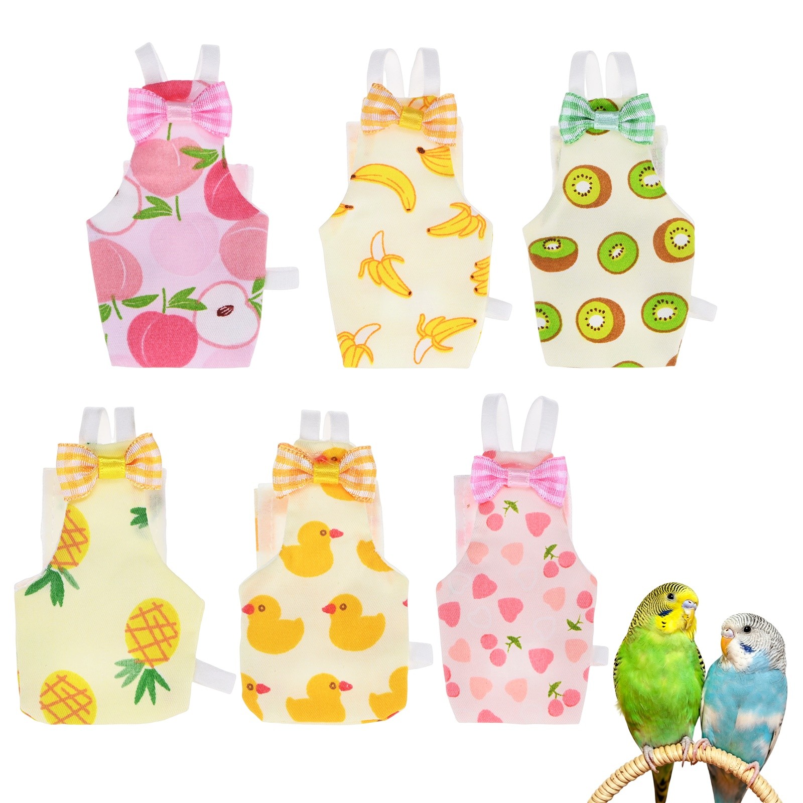 1-Set Bird Diapers Reusable Flight Suit, Pet Parrot Nappy [Multicolor, S]