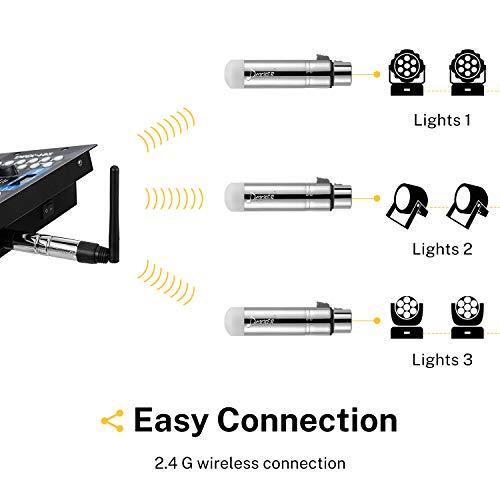 Donner DMX512 Wireless Controller Dfi DJ 2.4G Wireless DMX 7 Receivers with