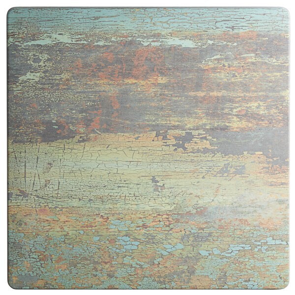 28'' Square All-Weather Restaurant Table Top with Textured Canyon Laminate Top