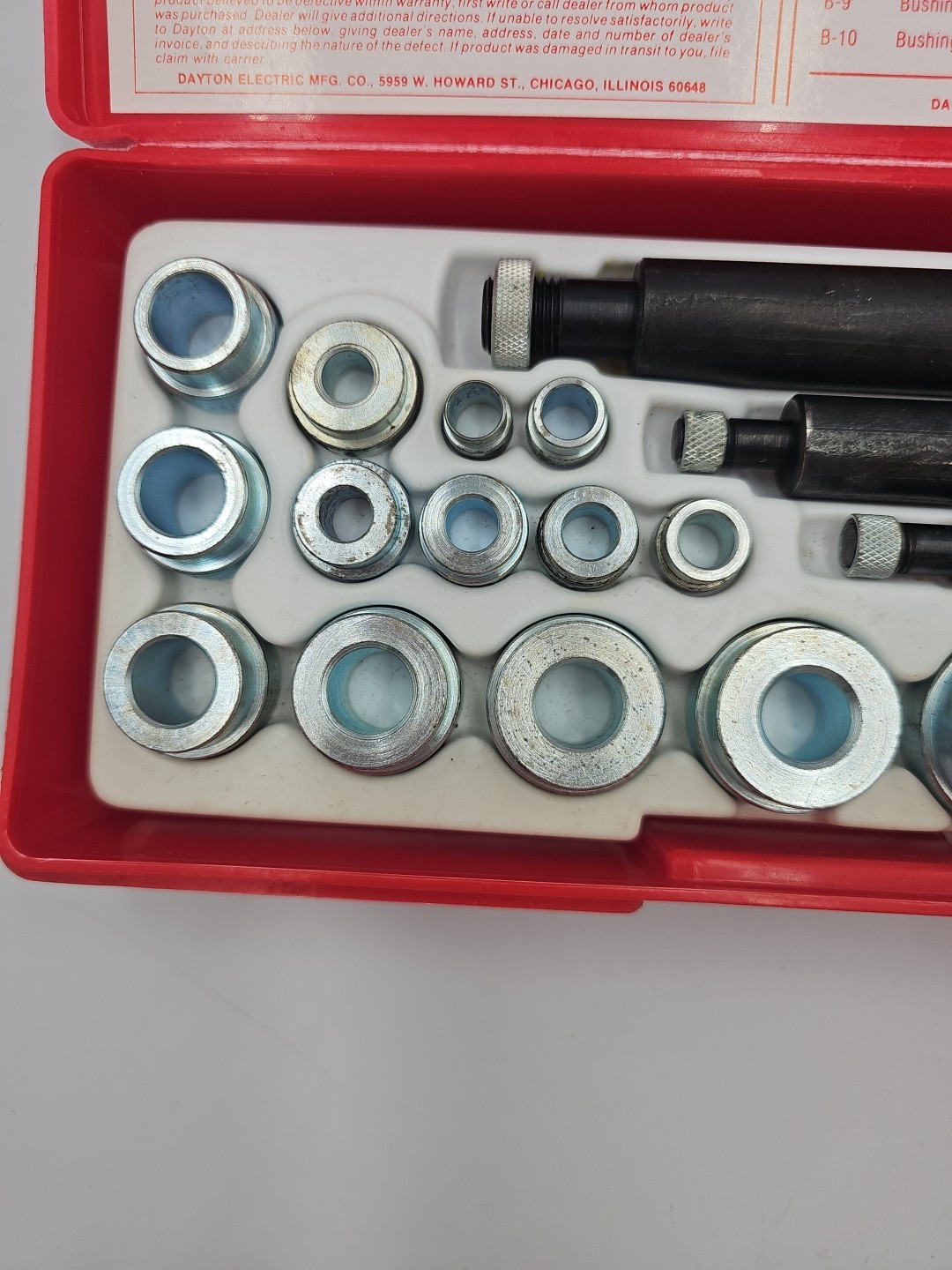 Dayton 4X083A Hand Tool Bushing Removing & Inserting With Box