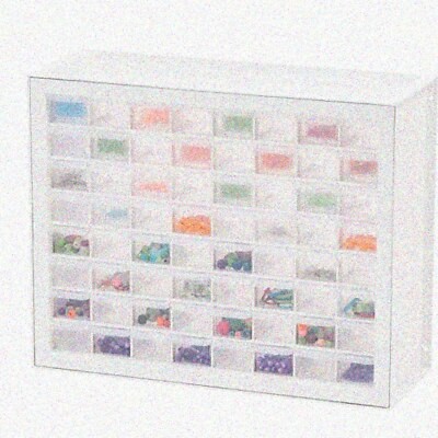 Stackable White Storage Cabinet with Smooth-Glide Drawers