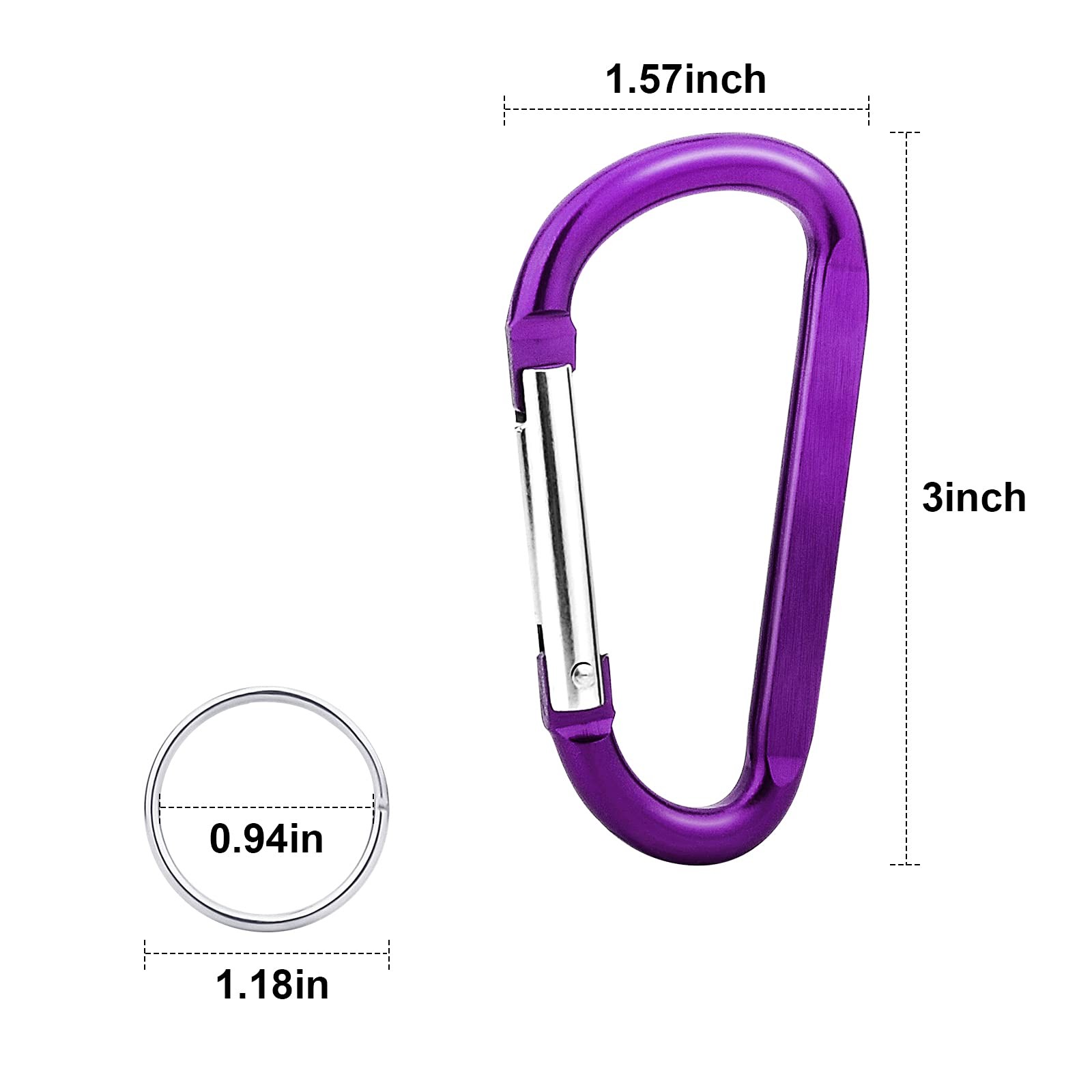 10 Pack 3'' Aluminum Spring 3, ['Golden', 'Red', 'Black', 'purple', 'Blue']