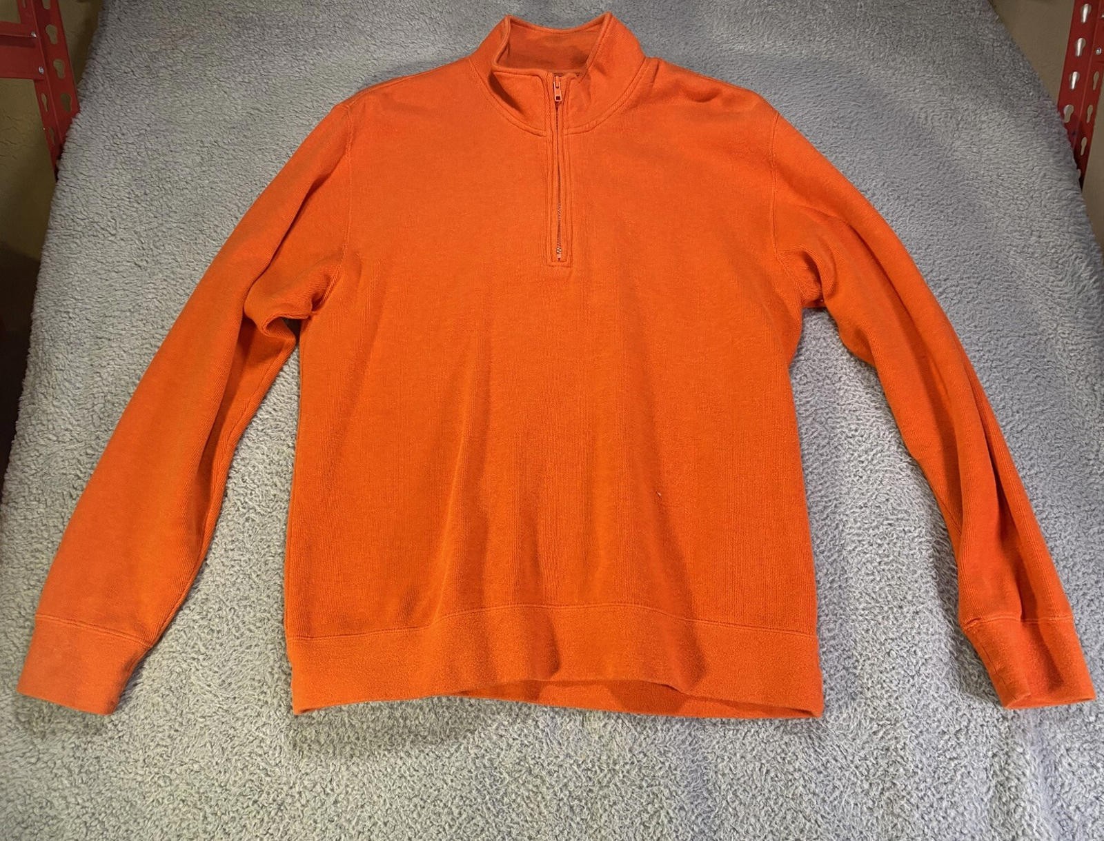 Orvis Fishing Lure Jacket SZ Med Orange Fishing 100% cotton