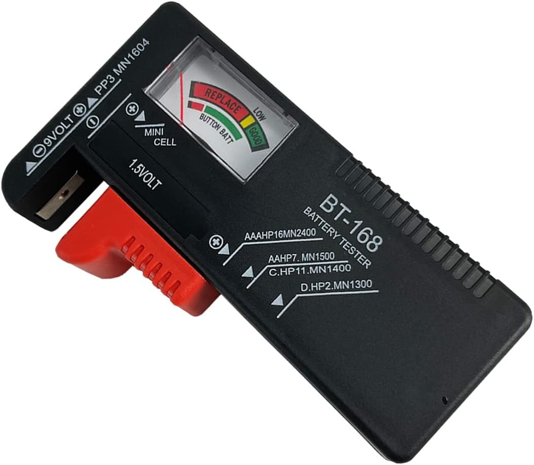 Universal Battery Tester for AA AAA C D 9V Button Cells Small Volt Checker 1Pk