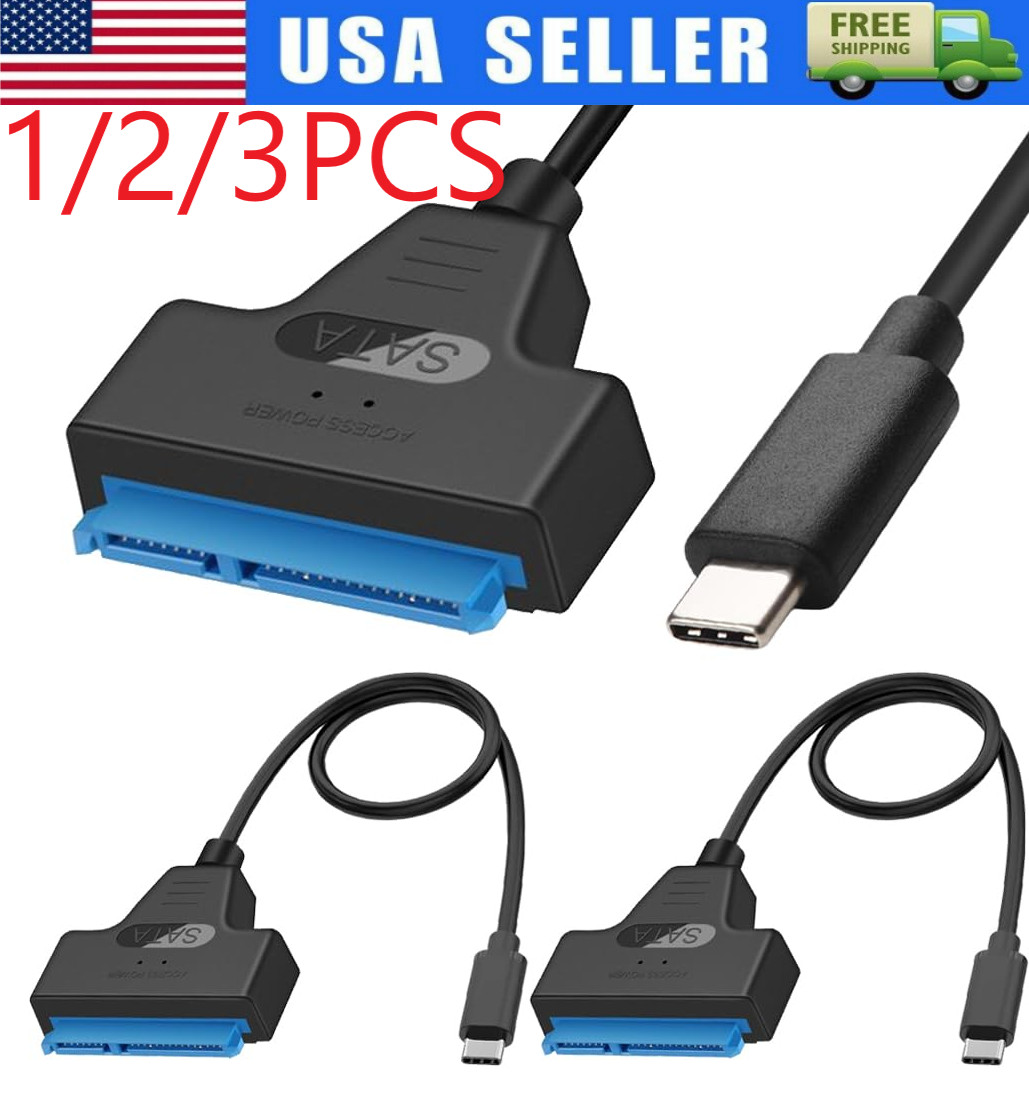 1-3PCS SATA to USB 3.0 Cable USB to SATA III Hard Drive Adapter 2.5'' SSD HDD