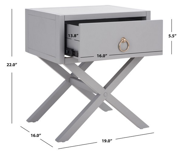 Safavieh ODILIA 1 DRAWER NIGHTSTAND, Reduced Price 2172732180 NST9200D