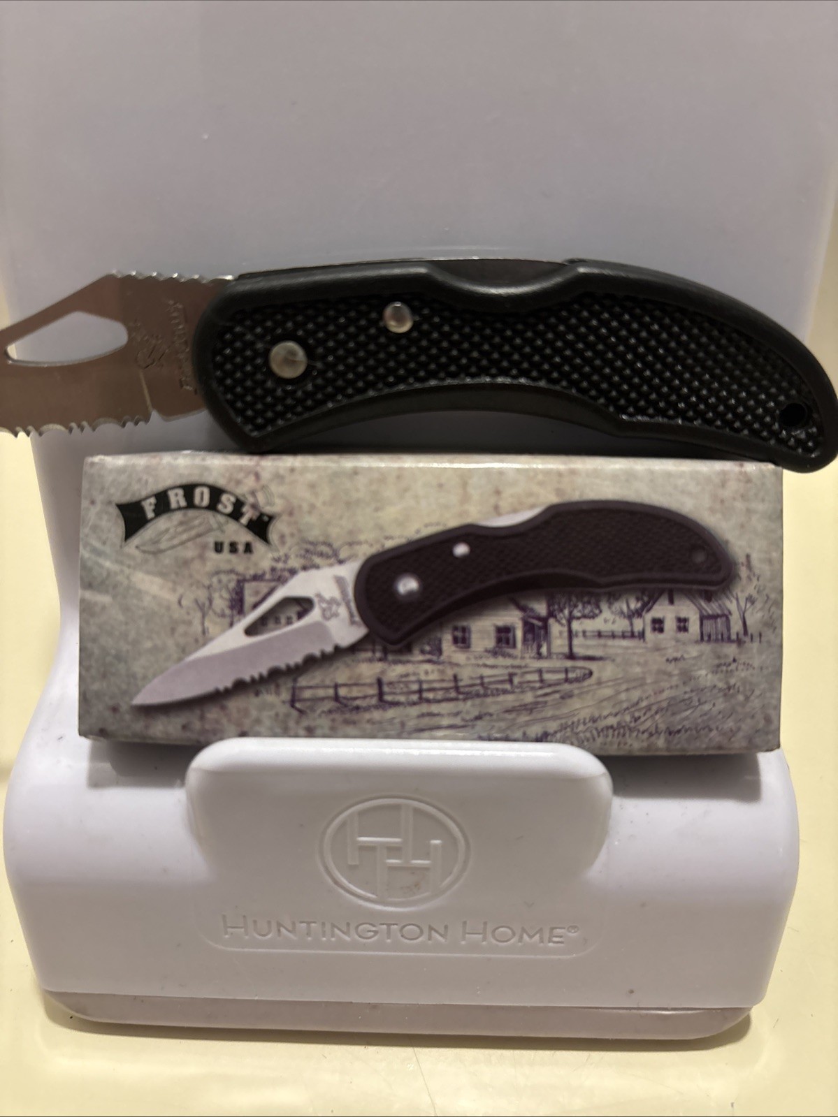 Frost 3" Closed Back Lock Folding Knife Stainless Steel Blade Black Handle
