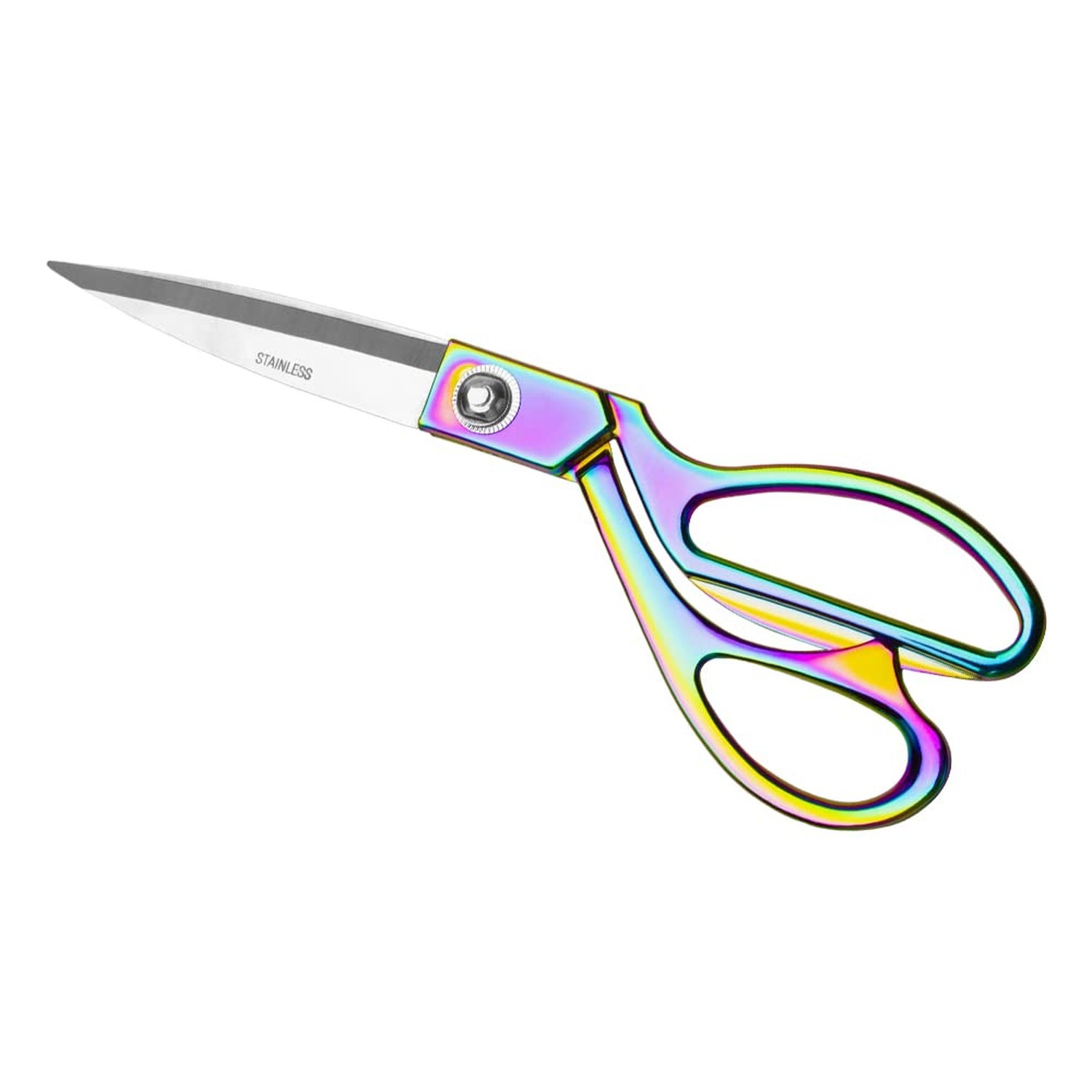 Rainbow Sewing Scissors Holographic Metallic Craft Tailor Scissors 9 Inch Hea...