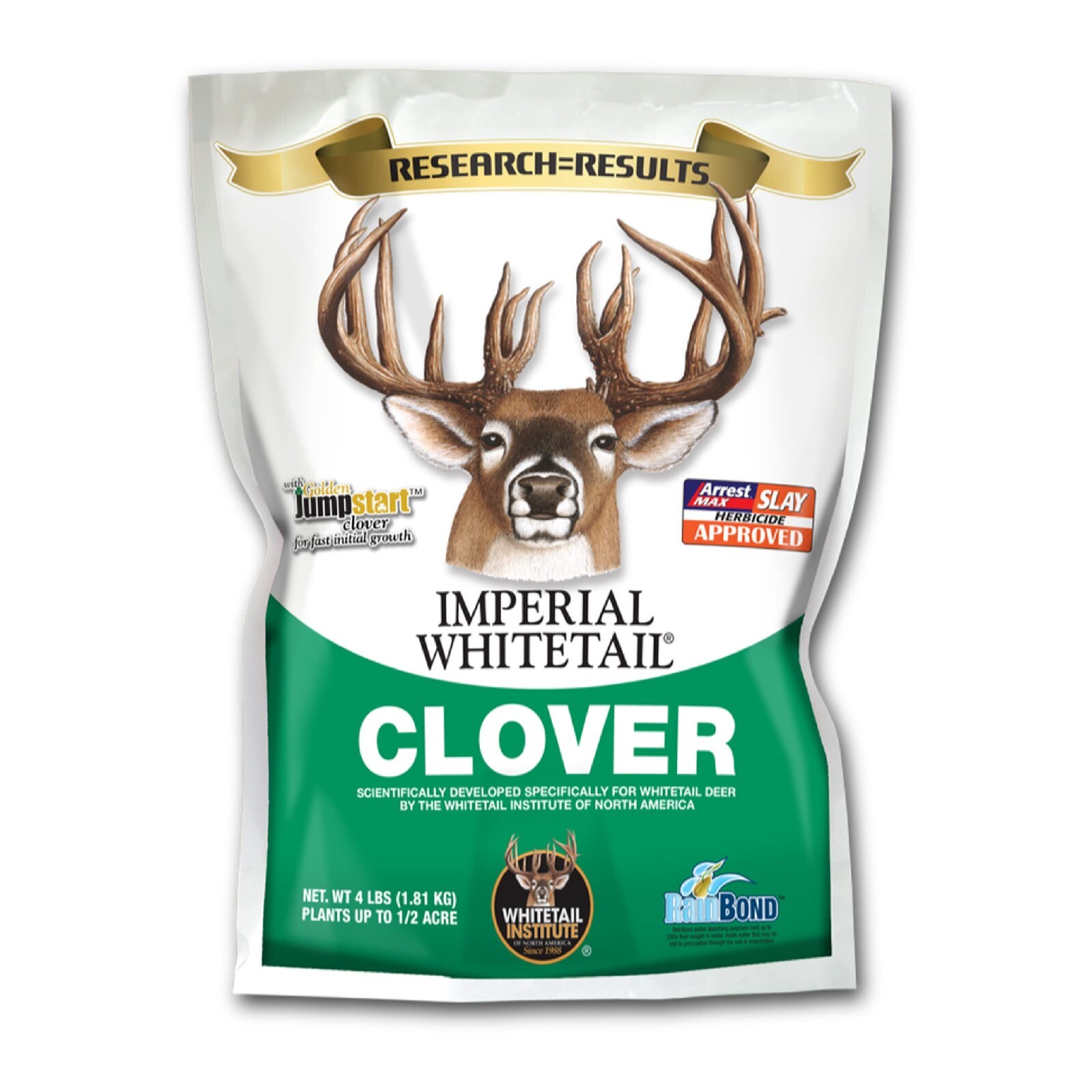 Whitetail Institute Imperial Clover Deer Food Plot Seed for Spring or Fall Pl...