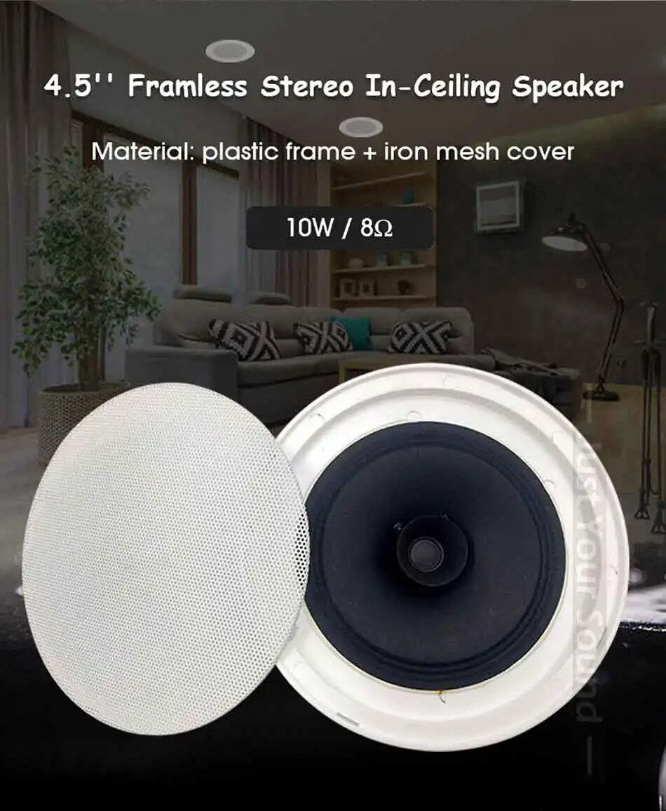 Bluetooth Wall Amplifier Music Panel Home Theater Sound System +Ceiling Speakers
