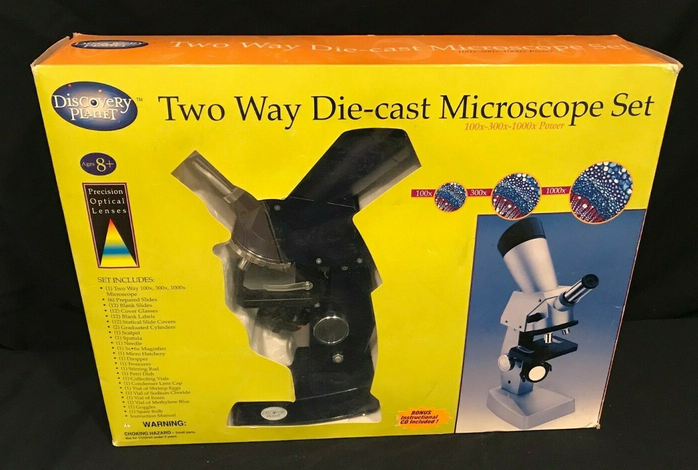 Discovery Planet Two Way Die Cast Microscope Set CD Instructions Homeschooling