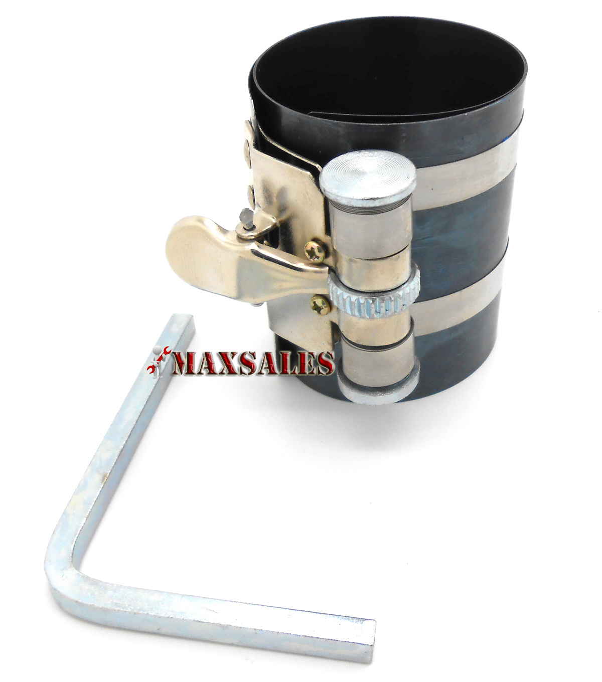 Piston Ring Compressor Ratchet Style Fits Small Size 2-1/8" - 53mm - 125mm
