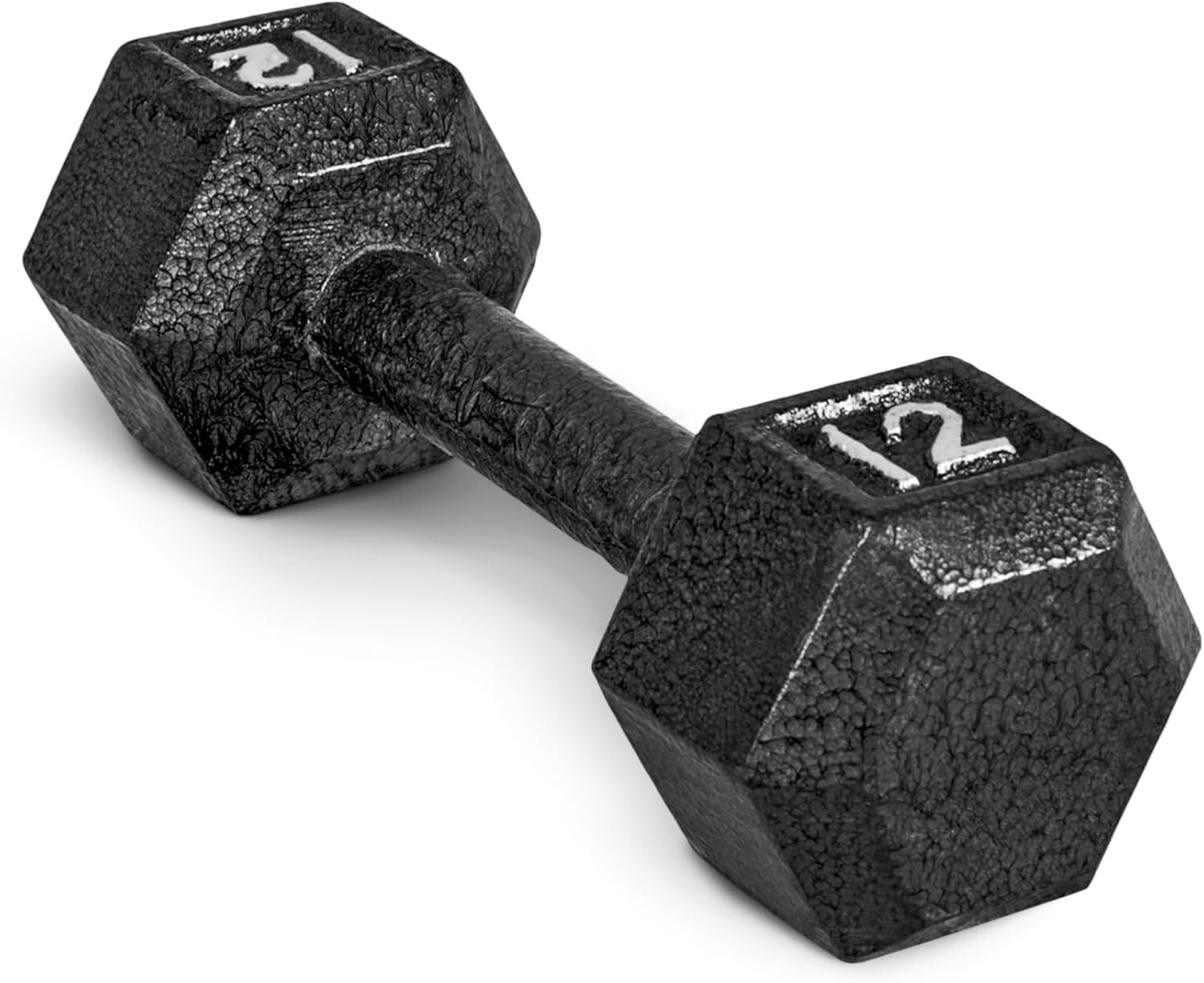 1XBlack Single Dumbbell 10/12/15/20/25/30lb Cast Iron Hex Dumbbell Home Gym Yoga
