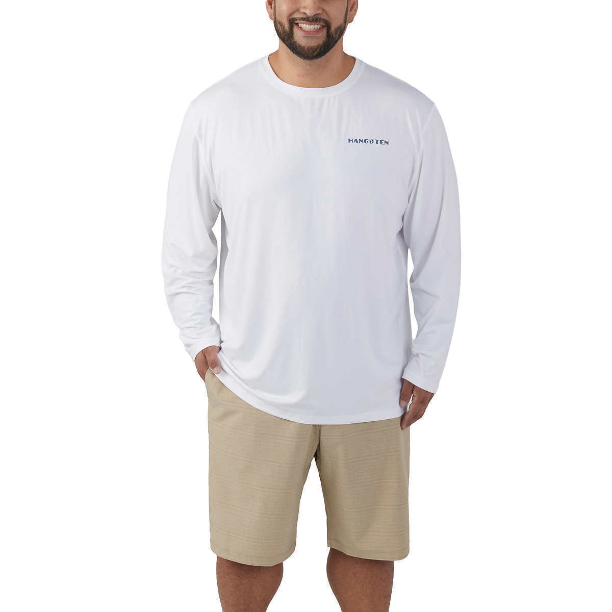 Hang Ten Men's Long Sleeve UPF 50+ Swim Shirt New with Tags