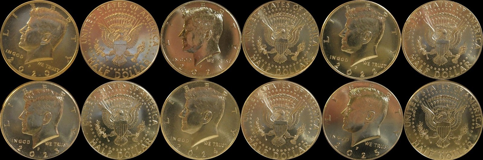 2020-2021 P [6-coin set] Kennedy Half Dollar-BU