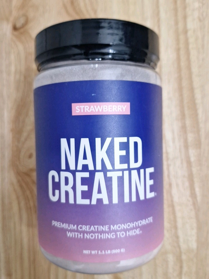Naked Creatine Strawberry Premium Creatine Monohydrate New Sealed GMO Free Vegan